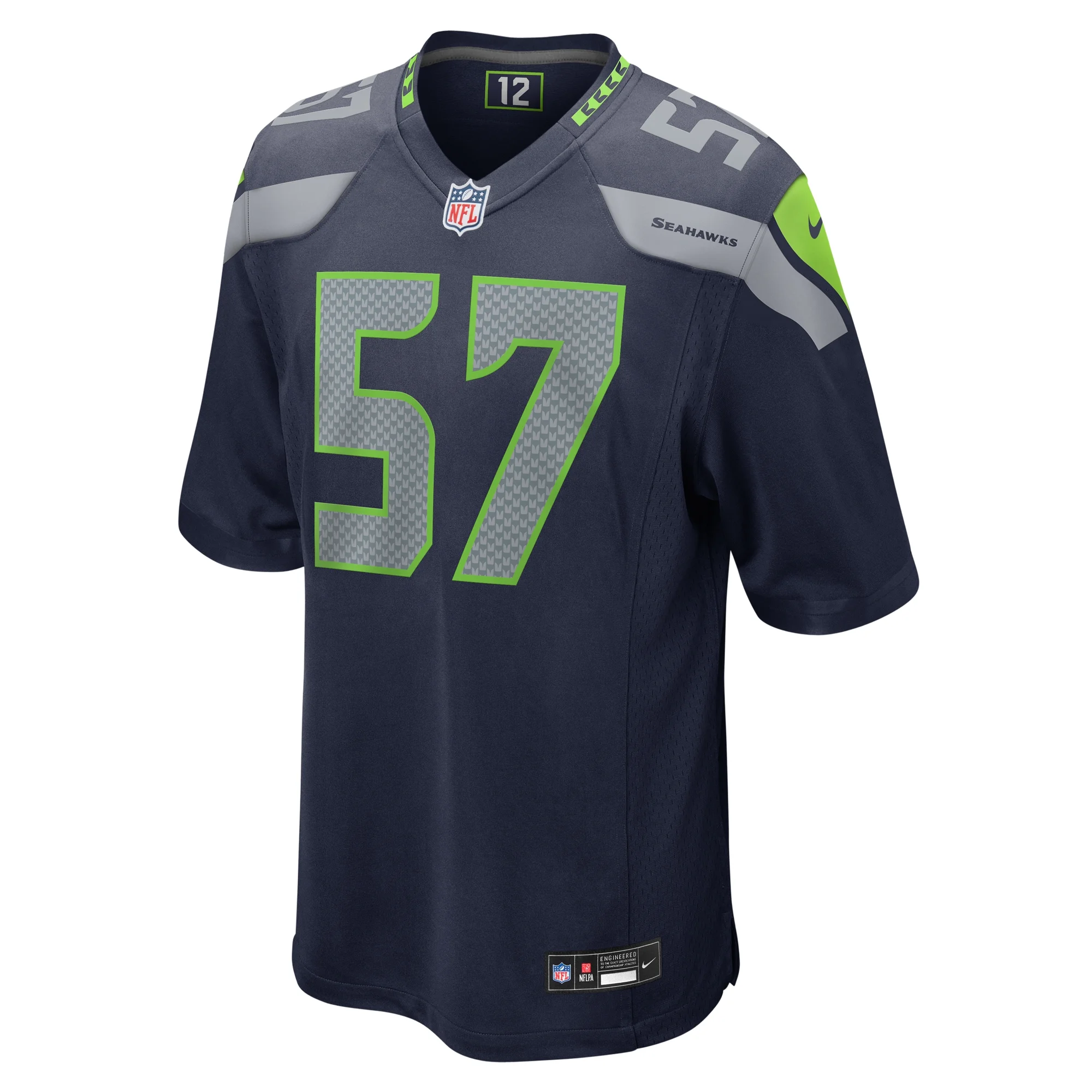 Men's Nike Frank Clark College Navy Seattle Seahawks Game Jersey