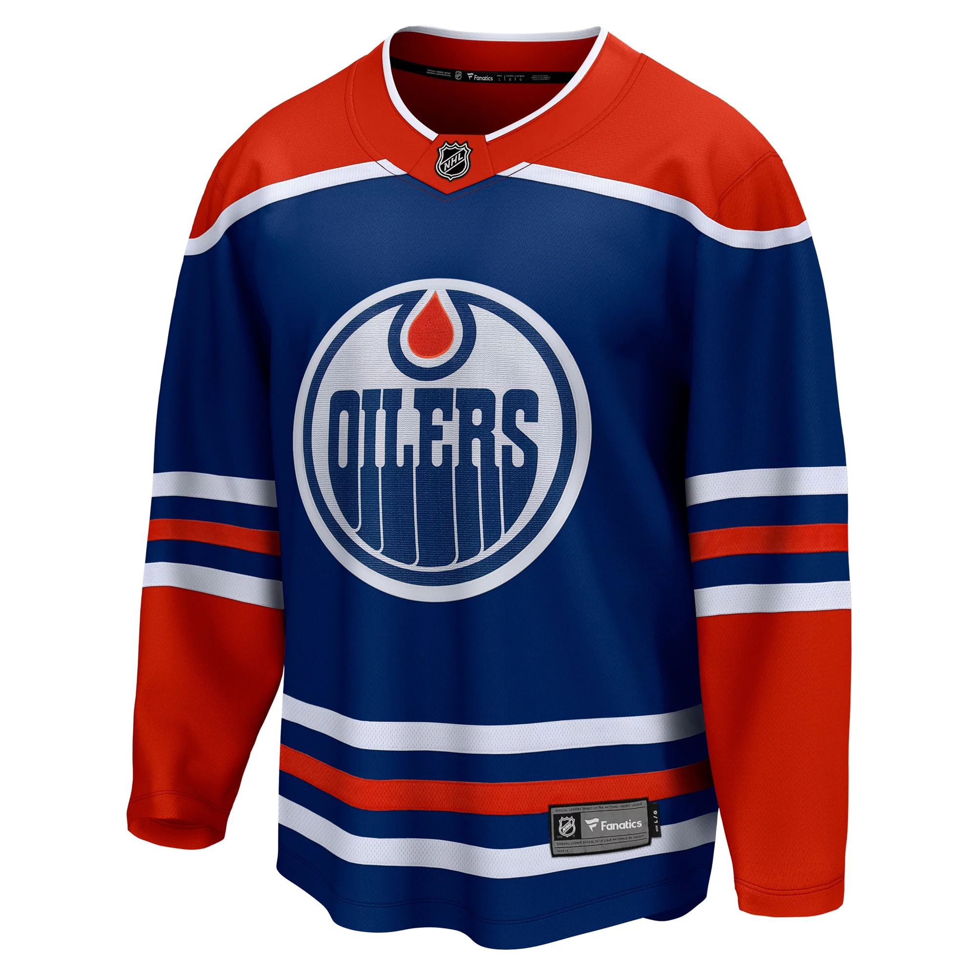 Men's Fanatics Royal Edmonton Oilers Home Breakaway Blank Jersey