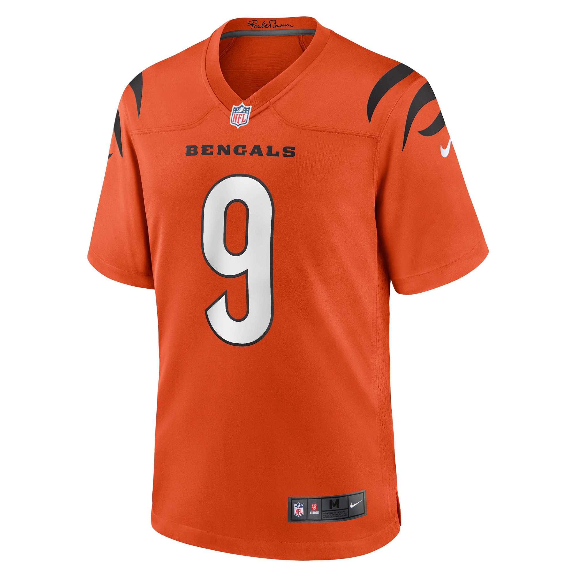 Men's Nike Joe Burrow Orange Cincinnati Bengals Game Jersey