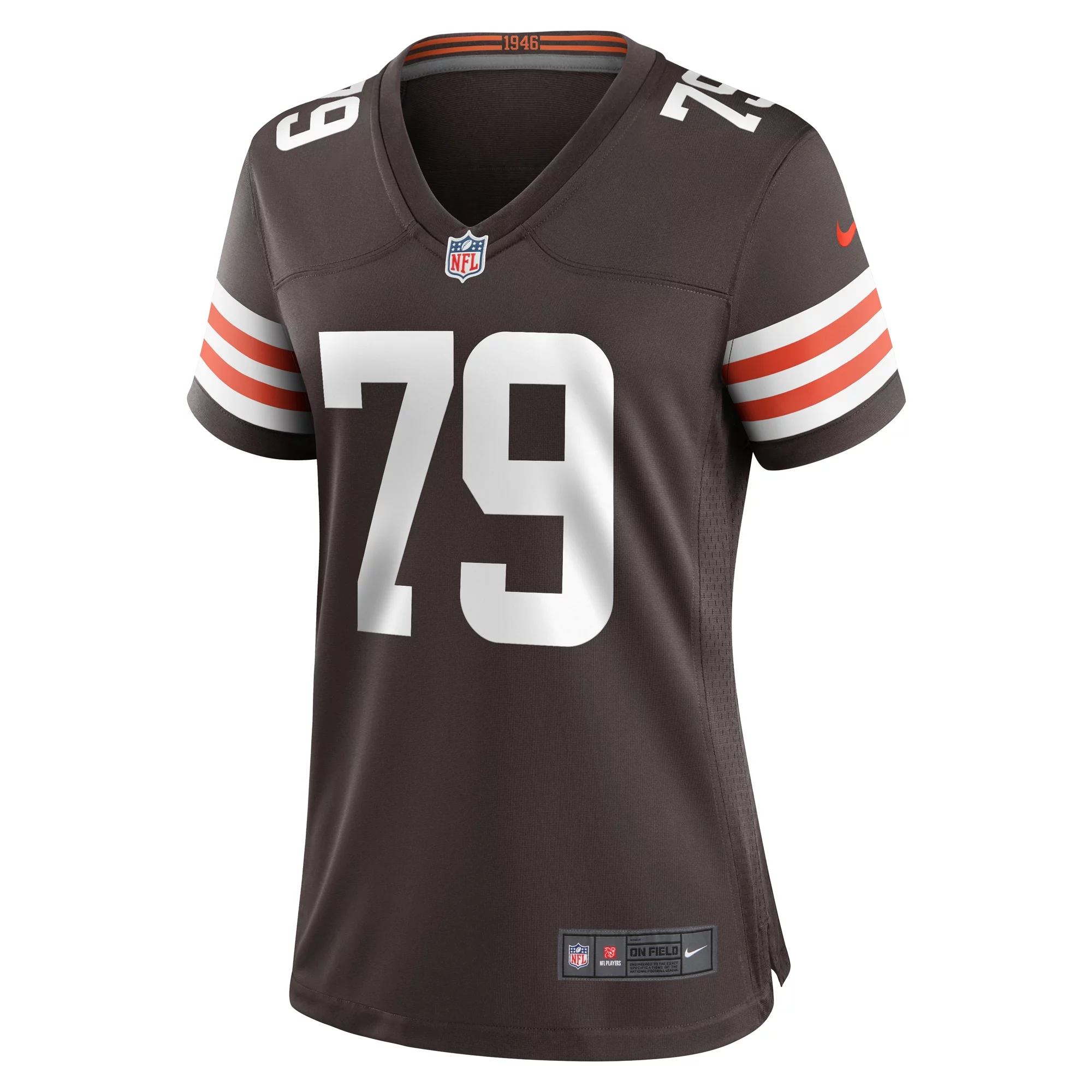 Women's Nike Dawand Jones Brown Cleveland Browns Team Game Jersey