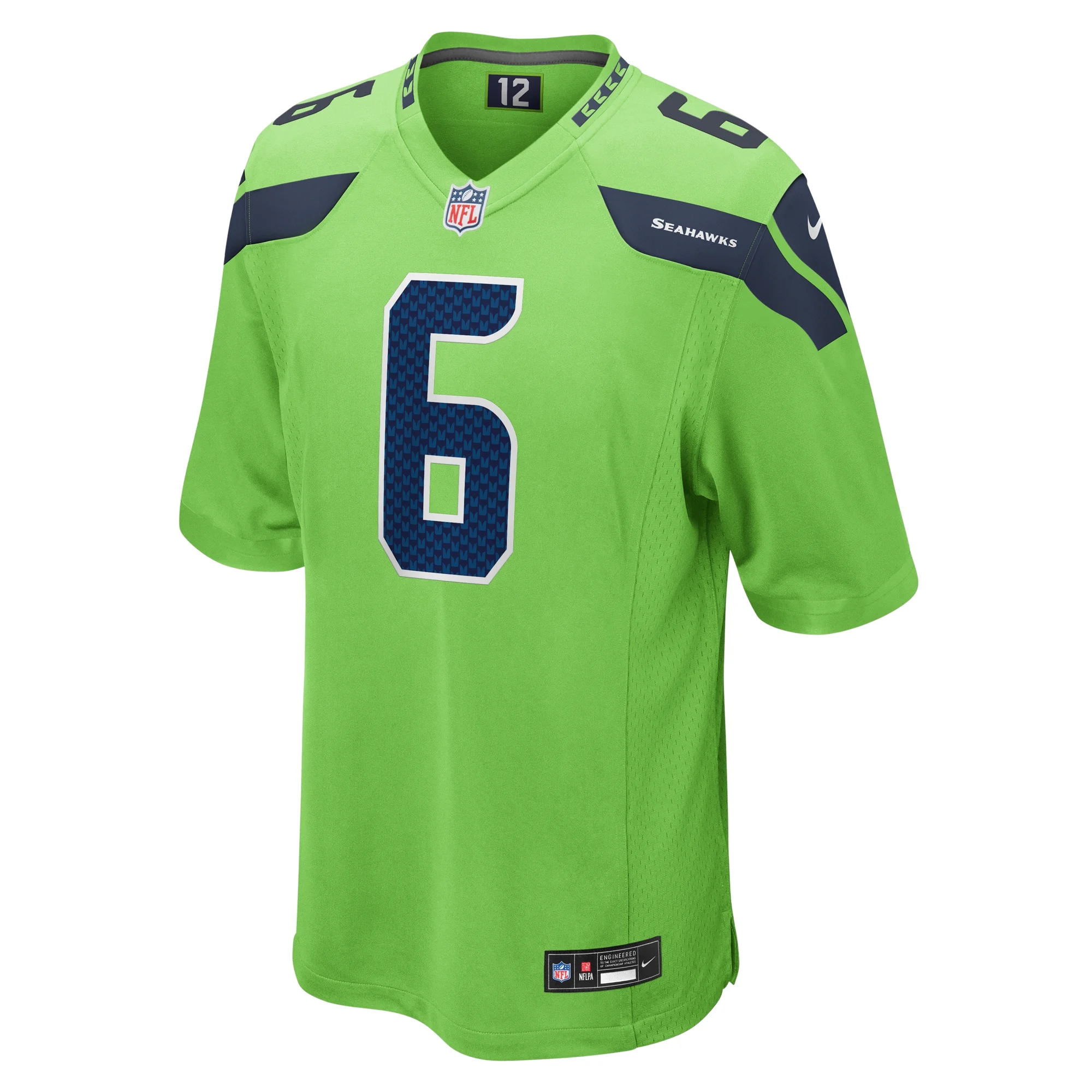 Men's Nike Quandre Diggs Neon Green Seattle Seahawks Game Jersey