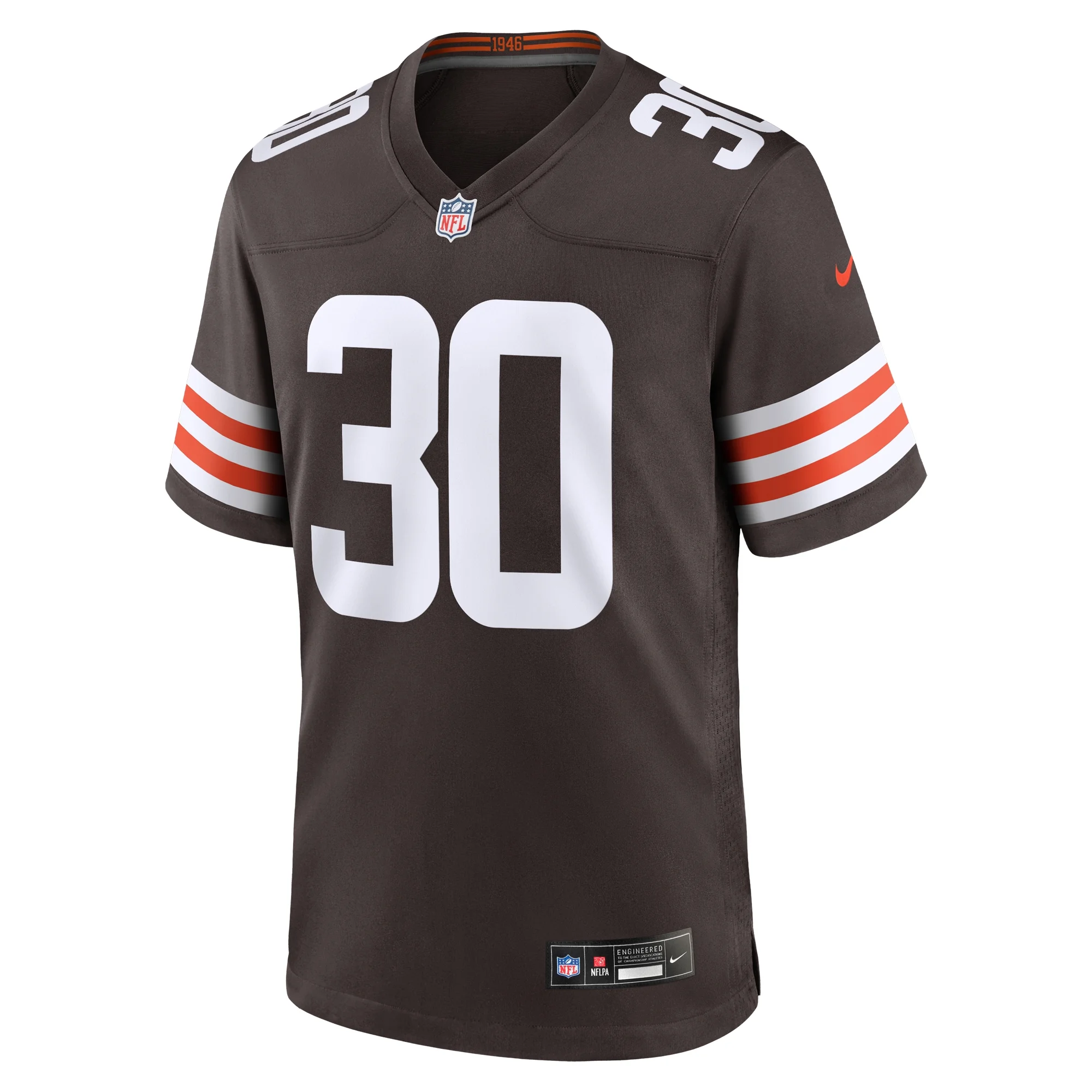 Men's Nike Devin Bush Brown Cleveland Browns Game Jersey