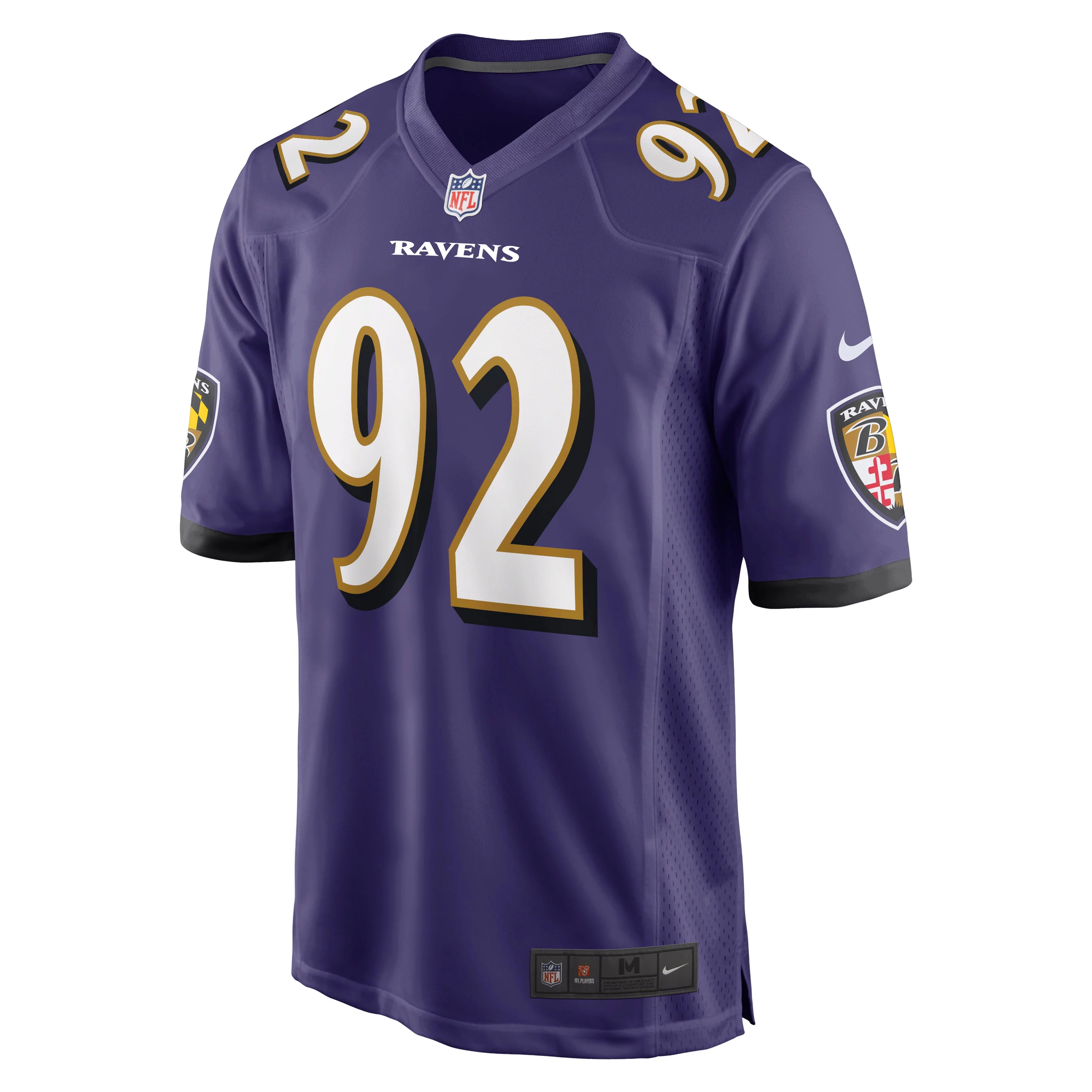 Men's Nike Justin Madubuike Purple Baltimore Ravens Game Player Jersey