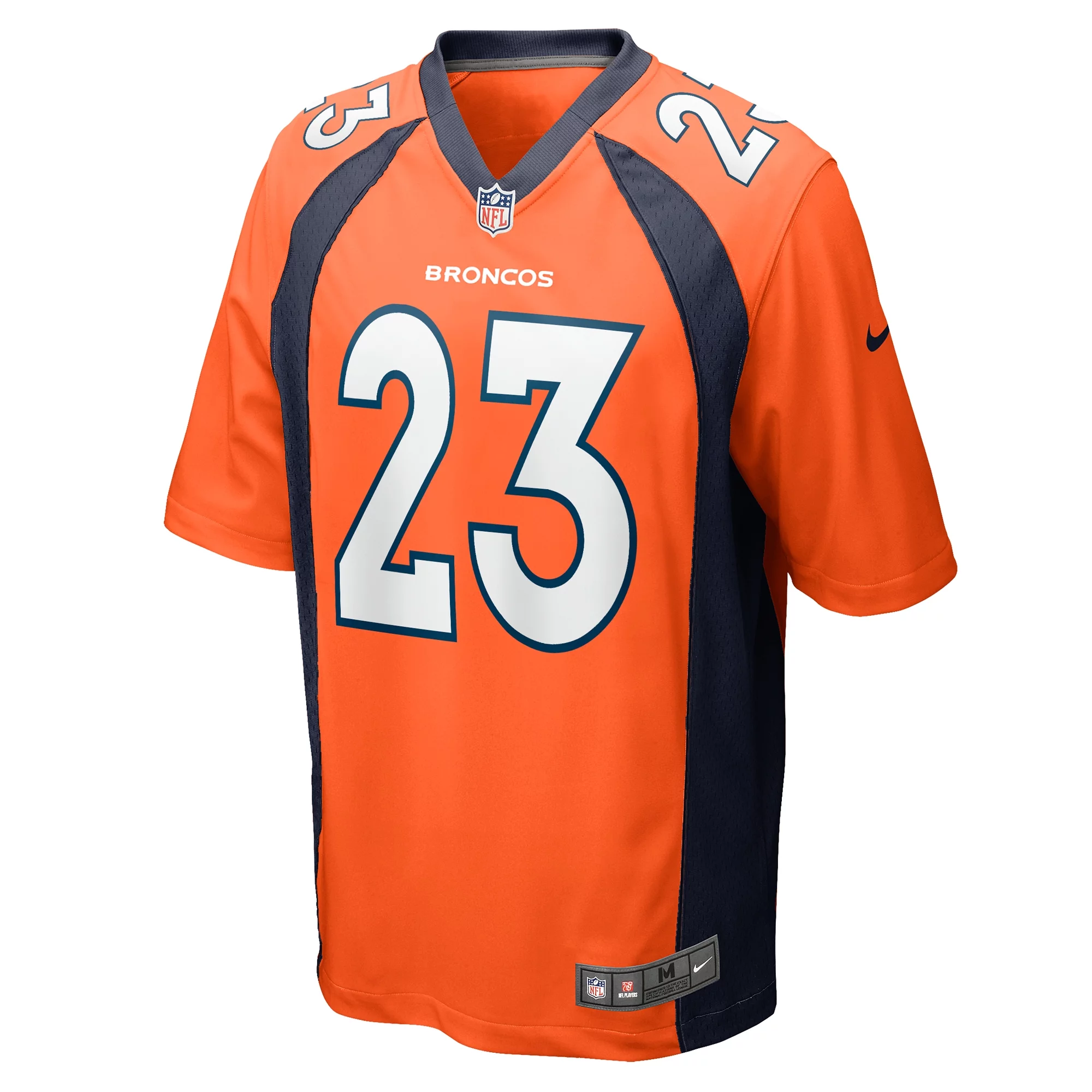 Men's Nike Fabian Moreau Orange Denver Broncos Team Game Jersey