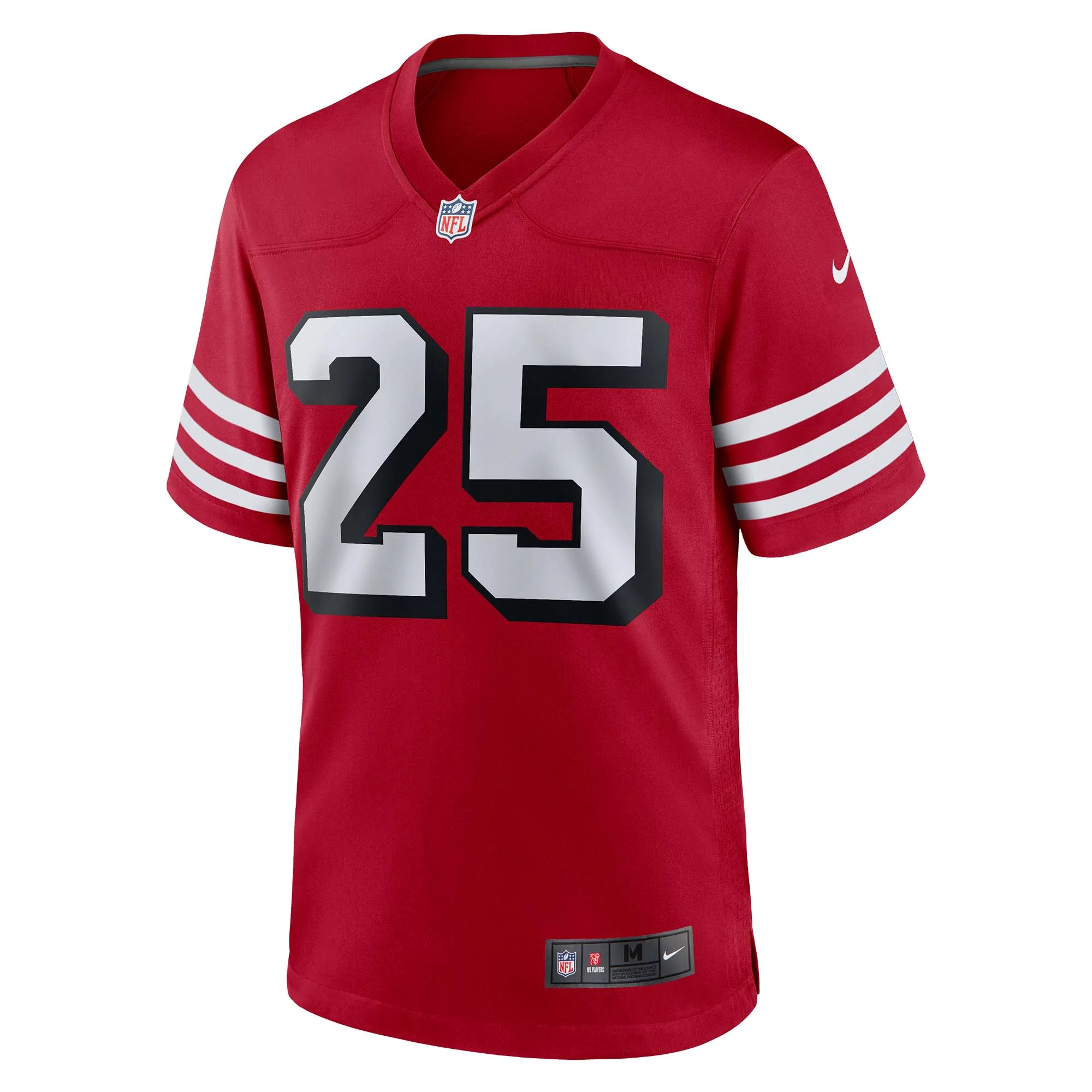 Men's Nike Elijah Mitchell Scarlet San Francisco 49ers Alternate Game Jersey