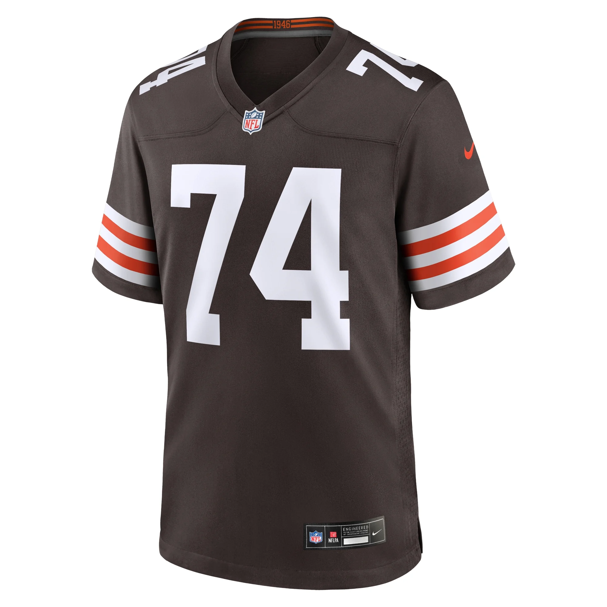 Men's Nike Hakeem Adeniji Brown Cleveland Browns Game Jersey