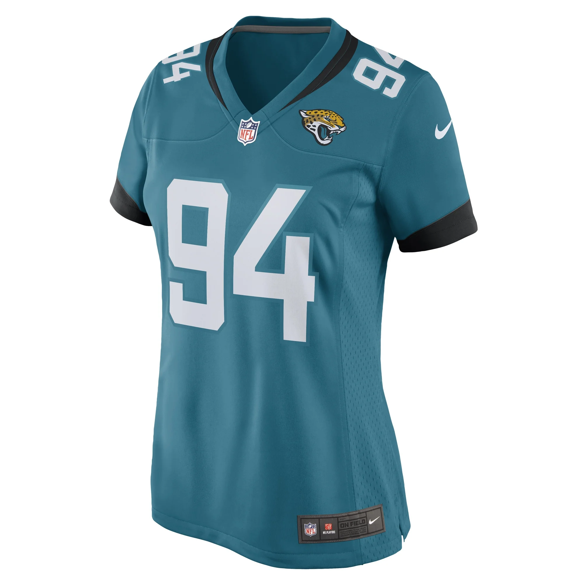 Women's Nike Folorunso Fatukasi Teal Jacksonville Jaguars Game Player Jersey