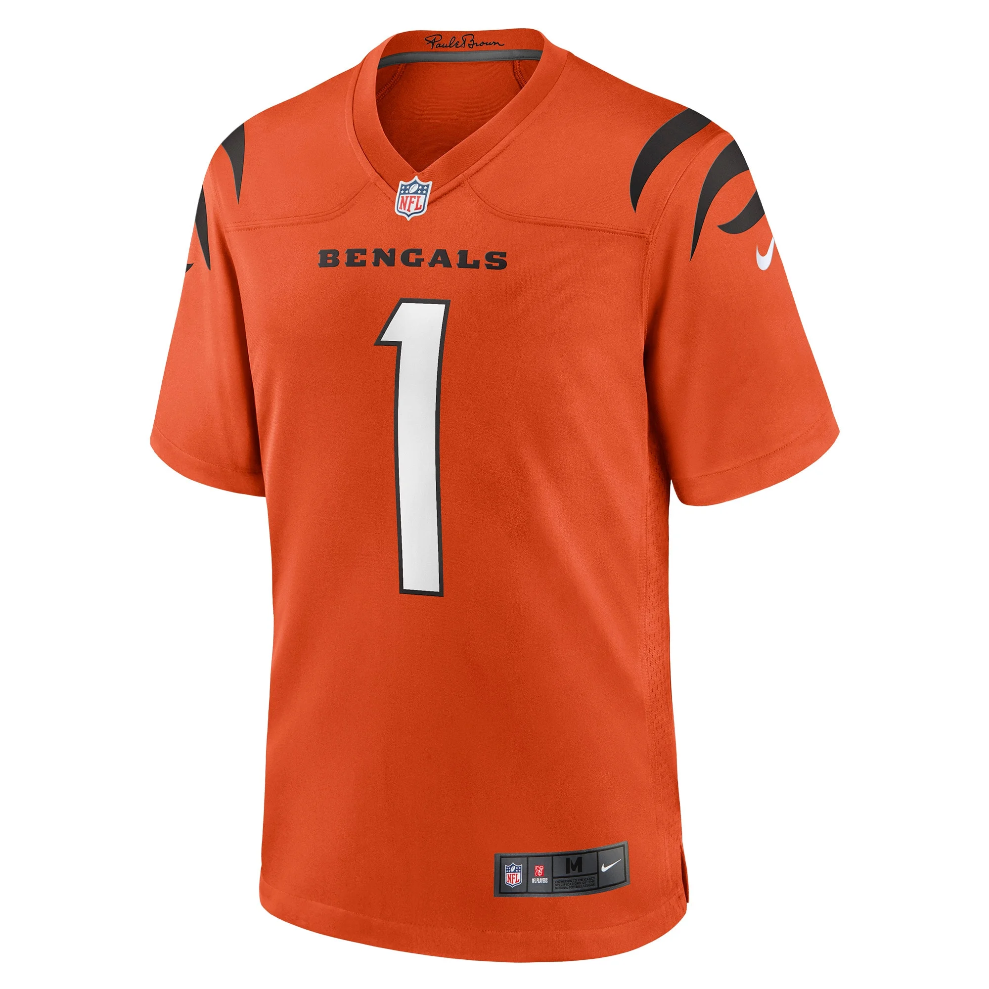Men's Nike Ja'Marr Chase Orange Cincinnati Bengals Game Jersey
