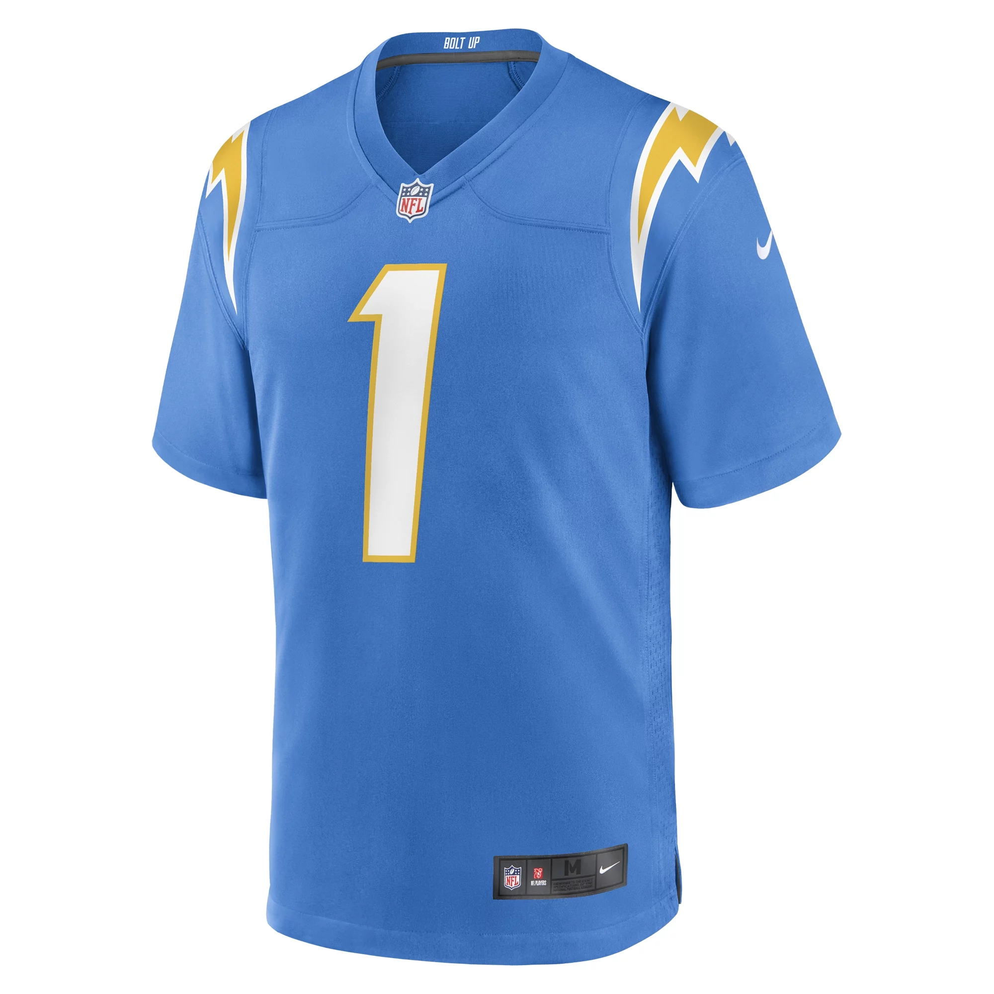 Men's Nike Number 1 Dad Powder Blue Los Angeles Chargers Game Jersey