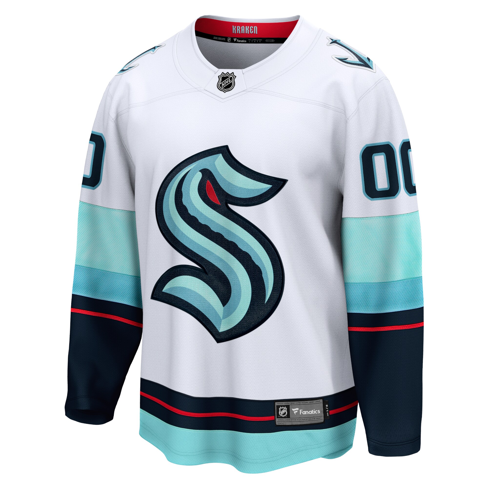 Seattle Kraken Fanatics Away Breakaway Custom Jersey - White