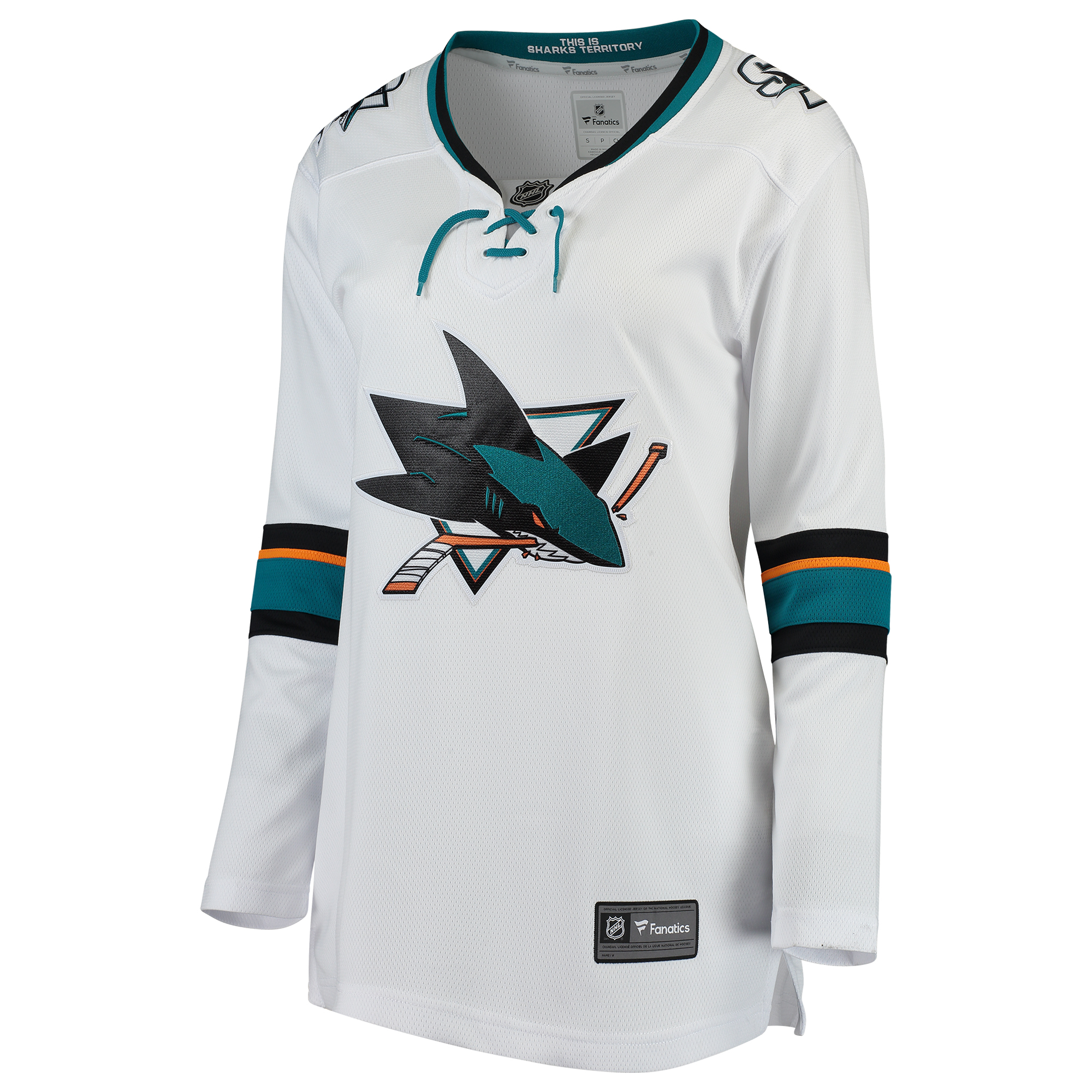 Women's Fanatics White San Jose Sharks Away Breakaway Jersey