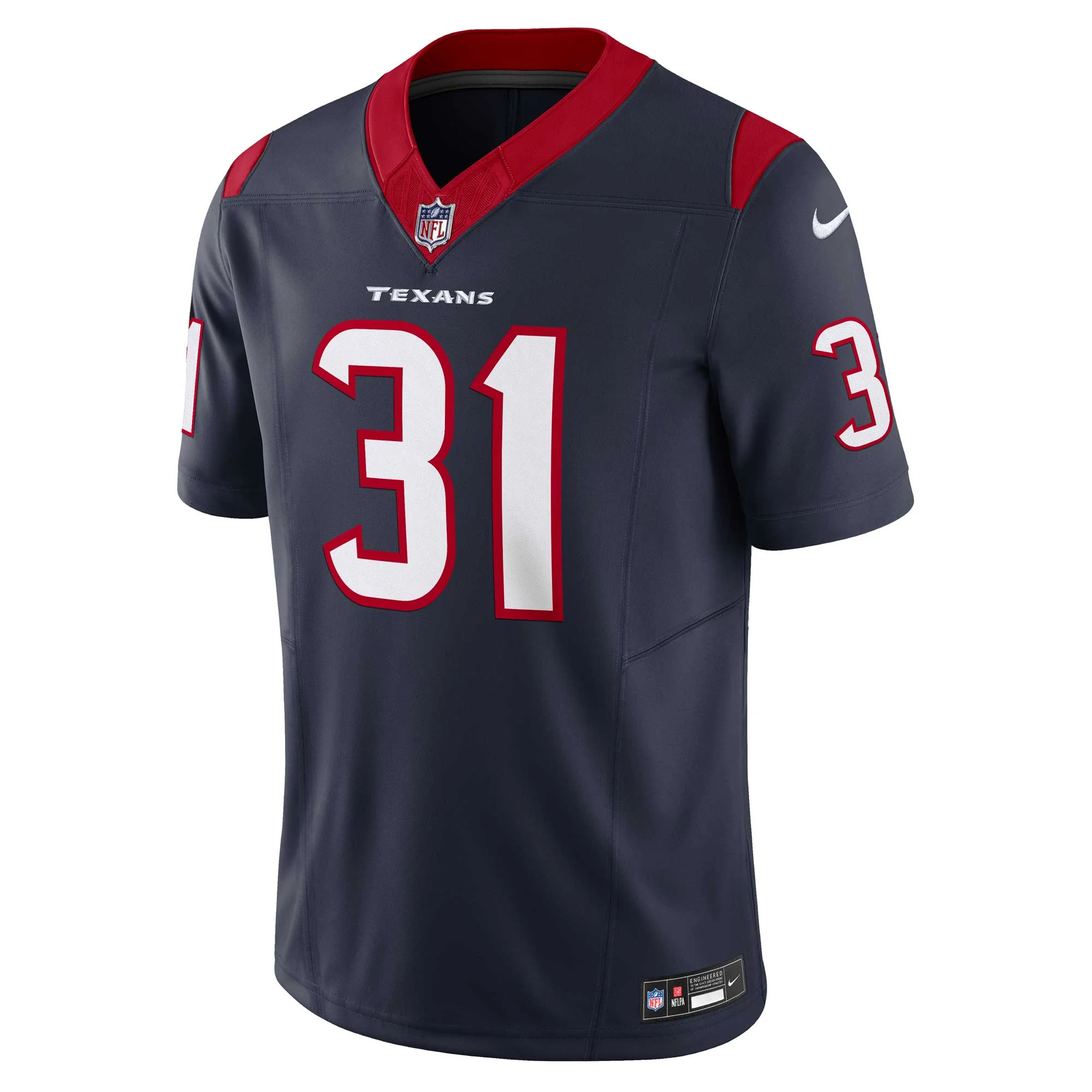 Men's Nike Dameon Pierce Navy Houston Texans Vapor F.U.S.E. Limited Jersey