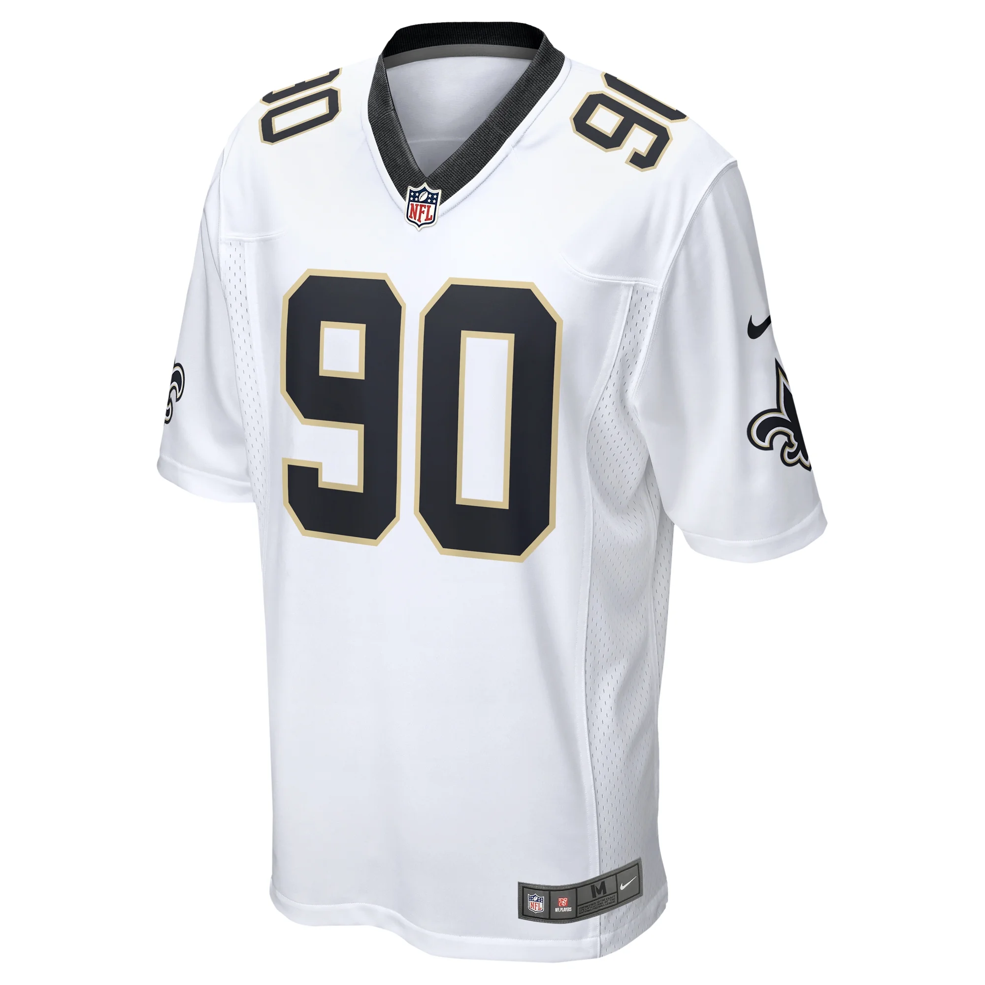 Men's Nike Bryan Bresee White New Orleans Saints Game Jersey
