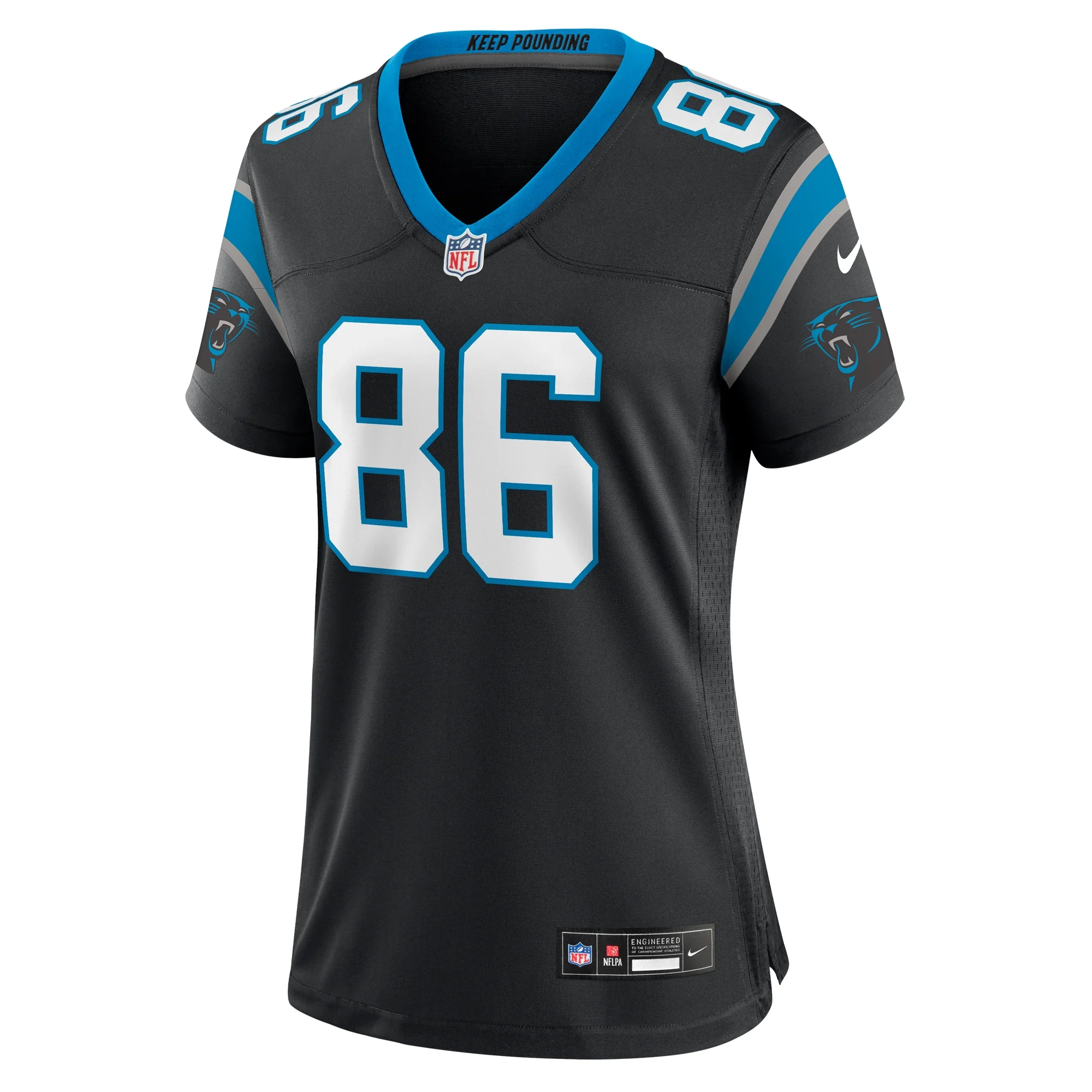 Women's Nike Mike Strachan Black Carolina Panthers Game Jersey