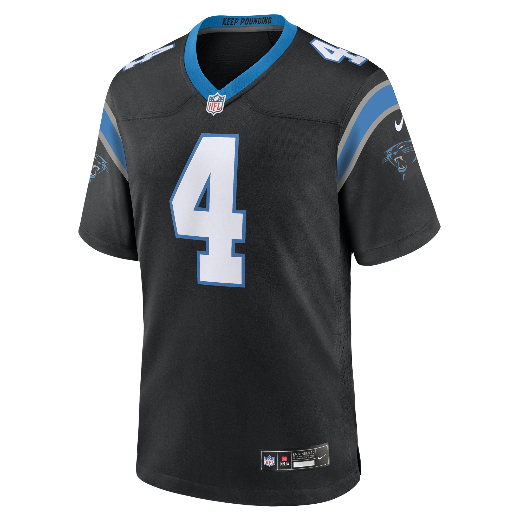 Men's Nike Eddy Pineiro Black Carolina Panthers Team Game Jersey