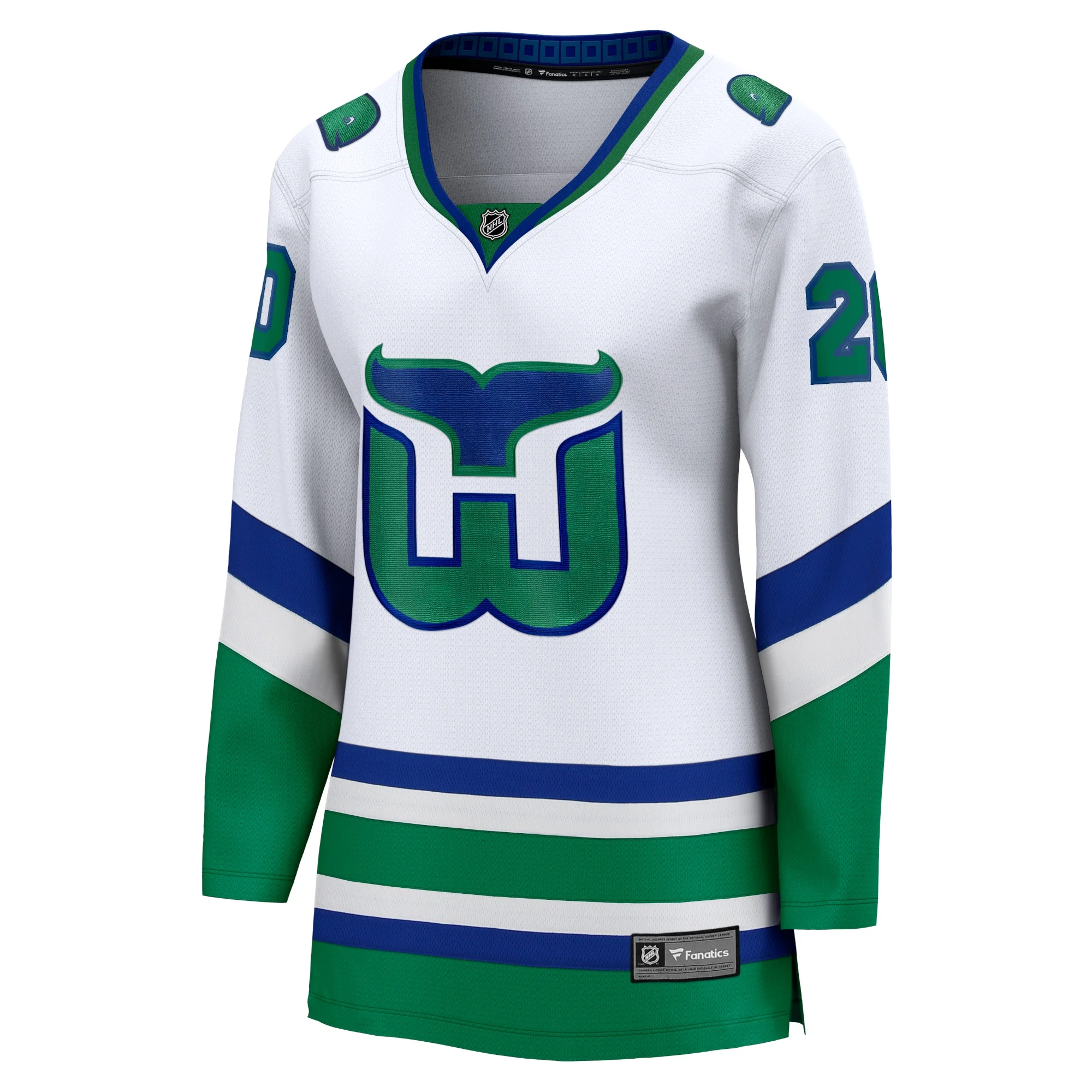 Women's Fanatics Sebastian Aho White Carolina Hurricanes Whalers Premier Breakaway Jersey