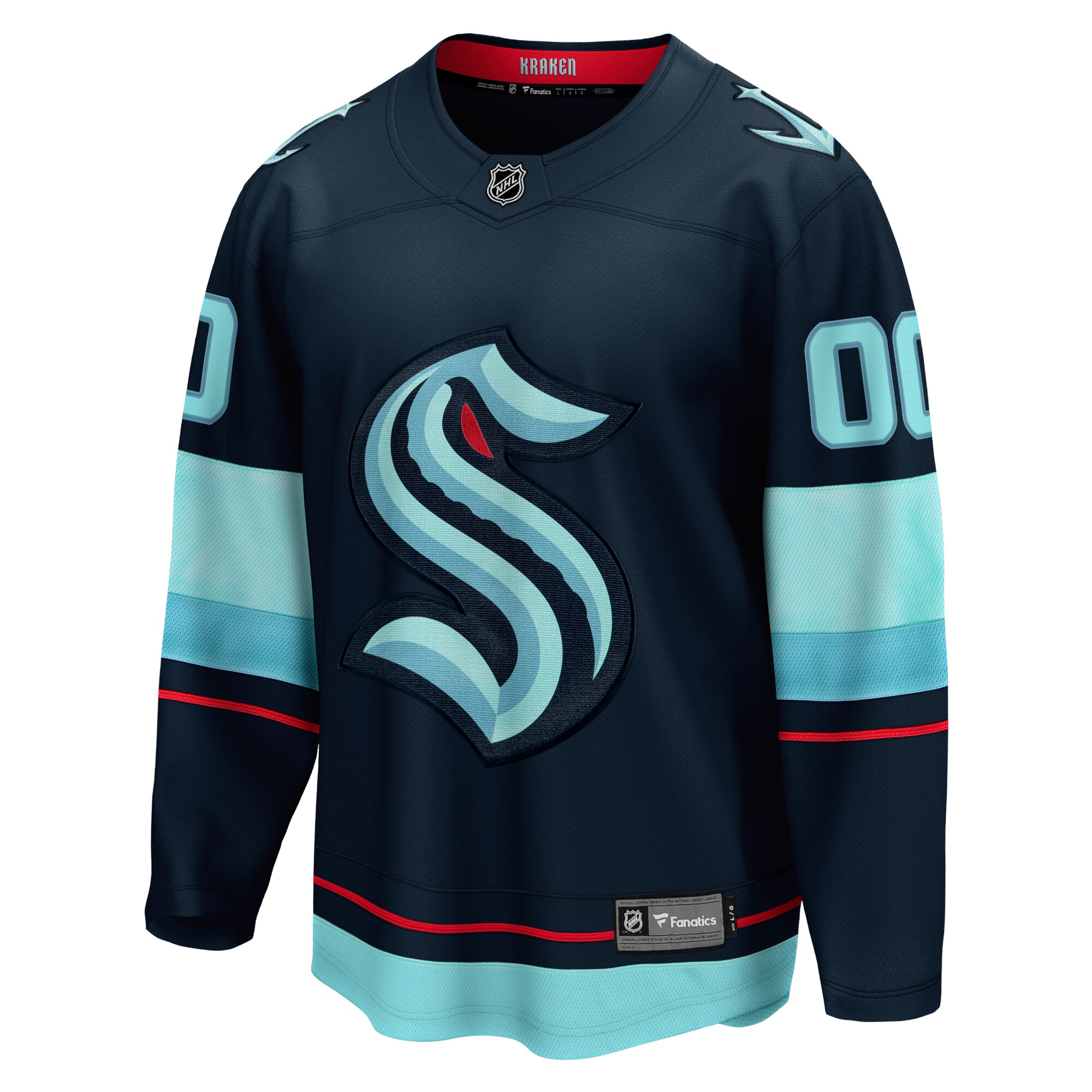 Seattle Kraken Fanatics Home Breakaway Custom Jersey - Navy