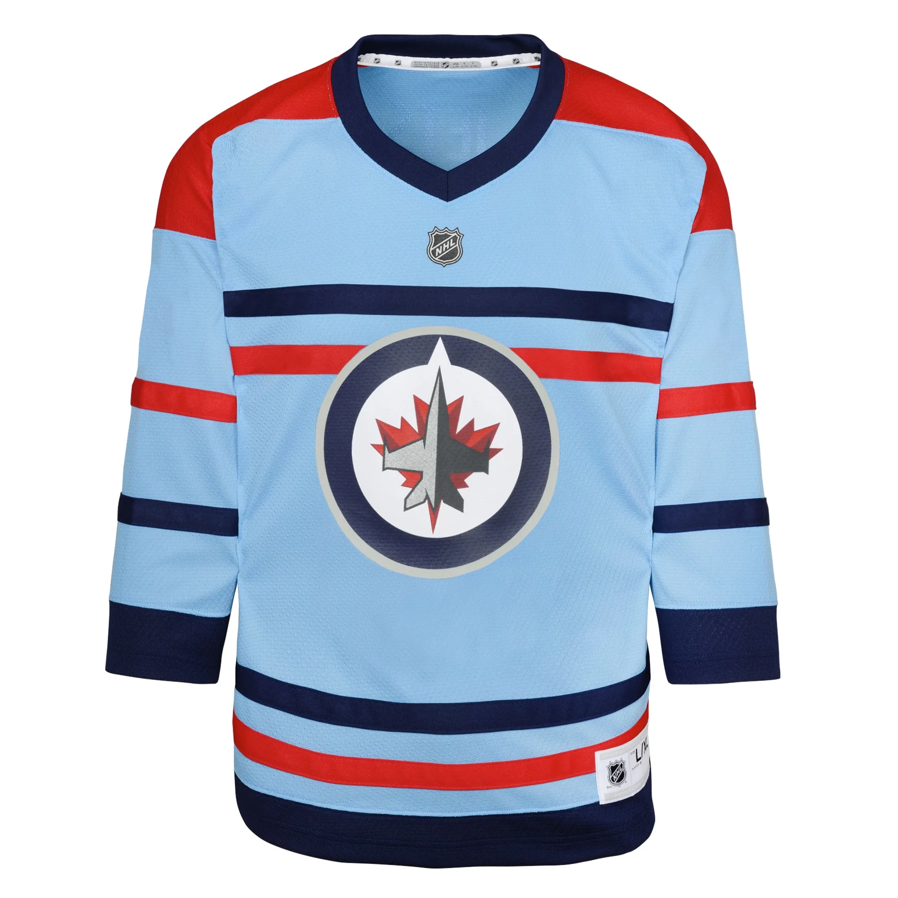 Youth Light Blue Winnipeg Jets Anniversary Replica Jersey