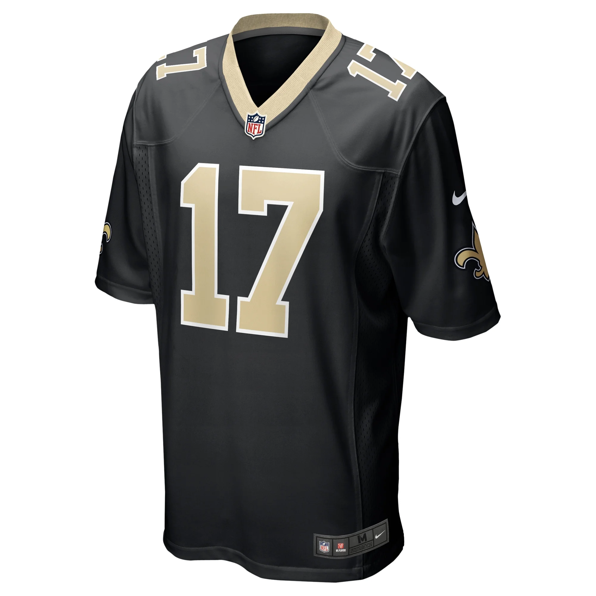 Men's Nike A.T. Perry Black New Orleans Saints Team Game Jersey