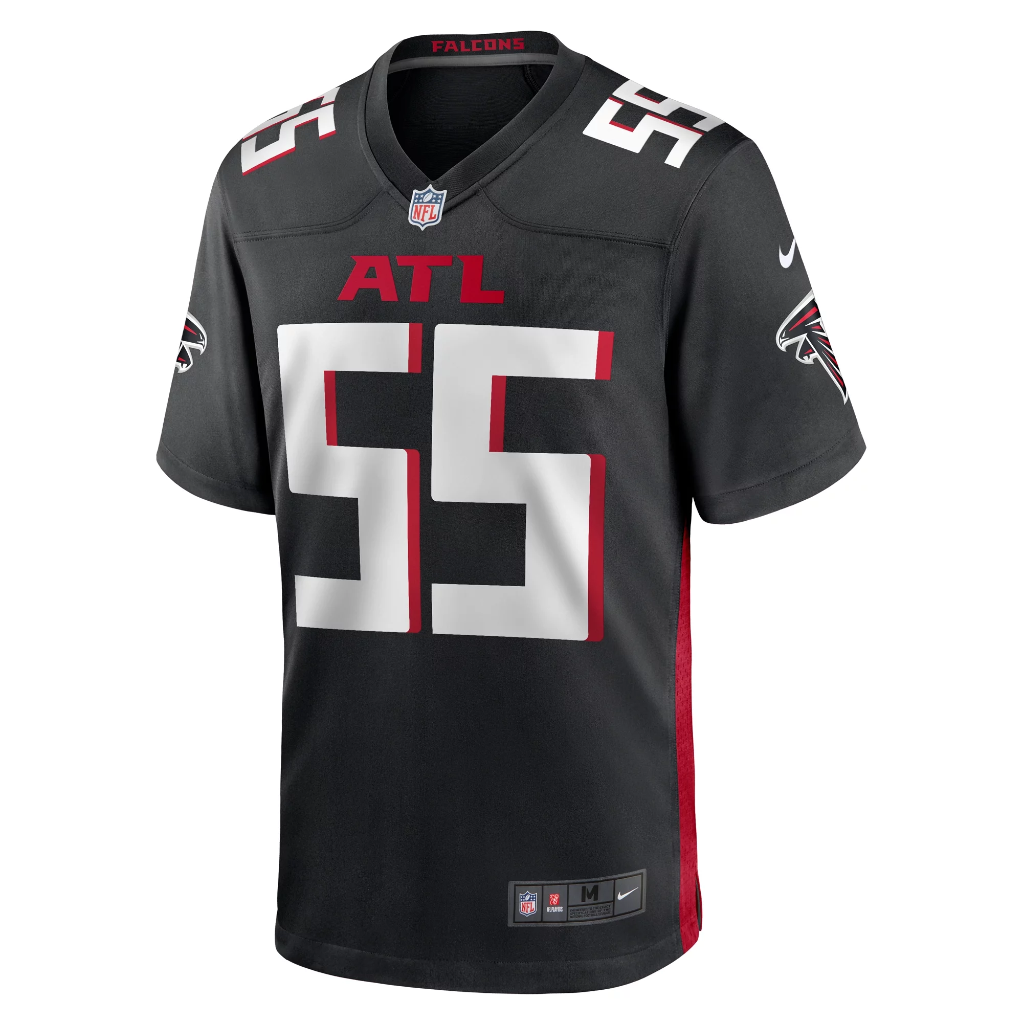Men's Nike Kaden Elliss Black Atlanta Falcons Game Player Jersey