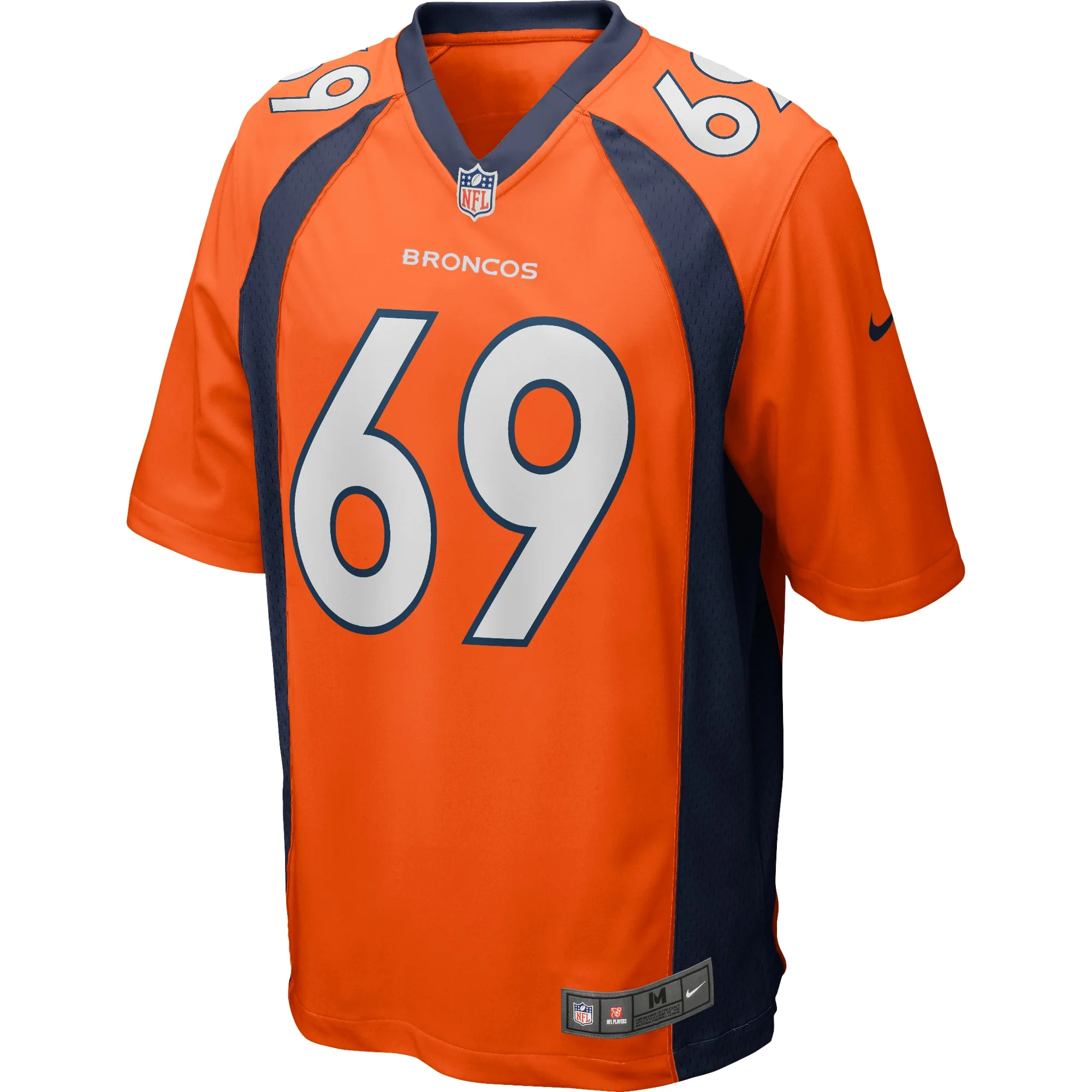 Men's Nike Mark Schlereth Orange Denver Broncos Game Retired Player Jersey