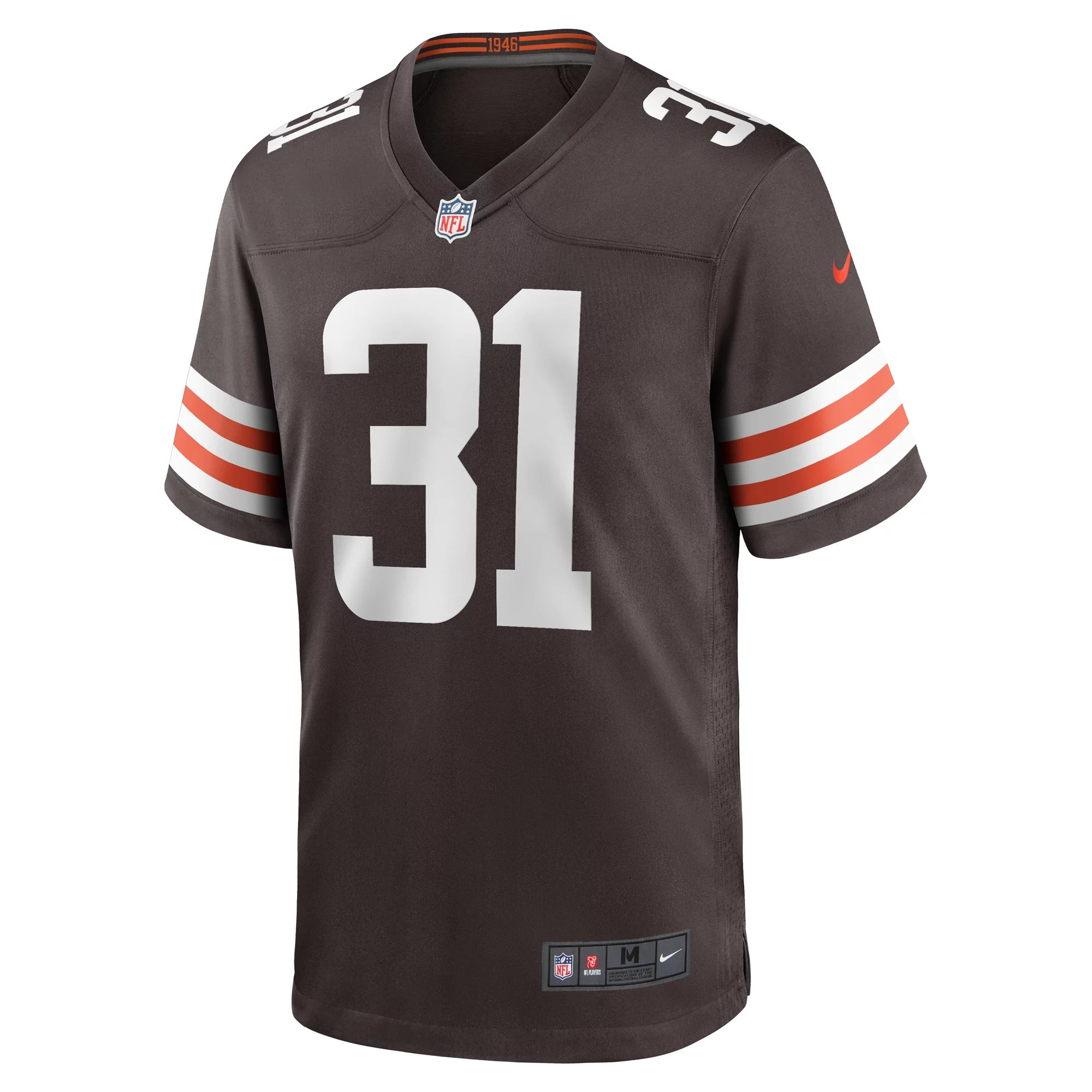 Men's Nike Thomas Graham Jr. Brown Cleveland Browns Team Game Jersey