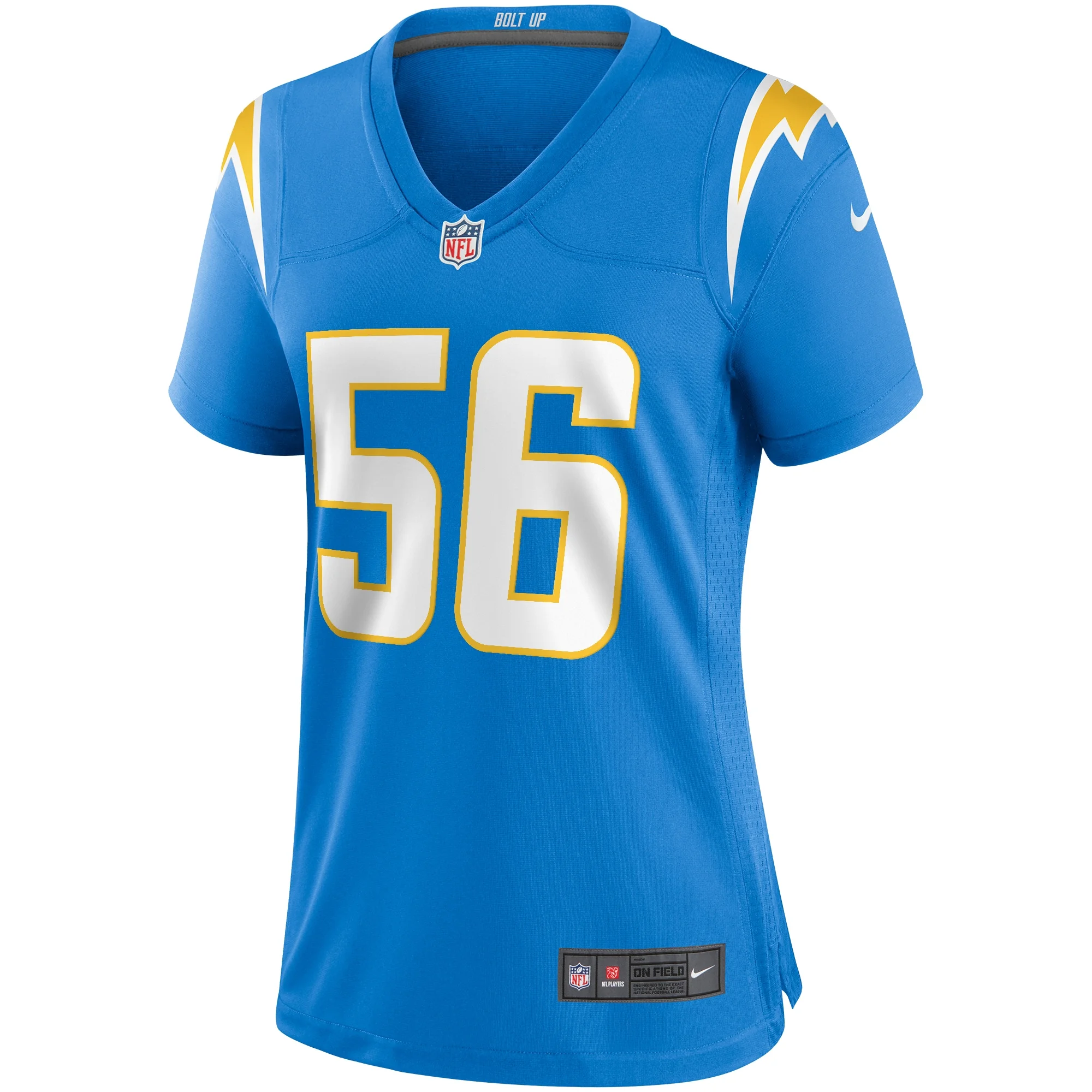 Women's Nike Shawne Merriman Powder Blue Los Angeles Chargers Game Retired Player Jersey
