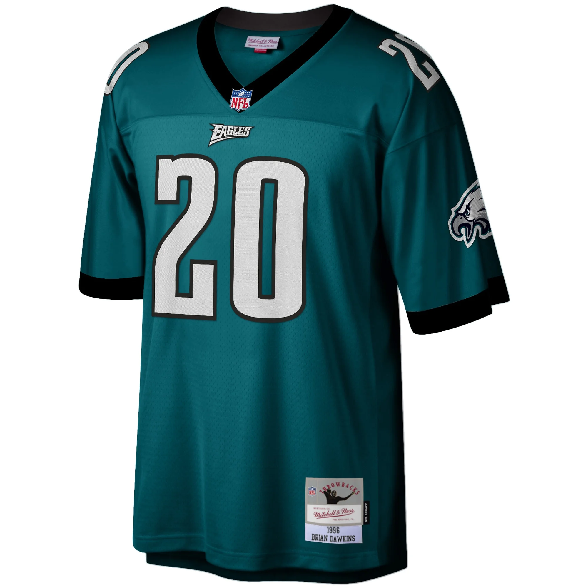 Men's Mitchell & Ness Brian Dawkins Green Philadelphia Eagles Legacy Replica Jersey
