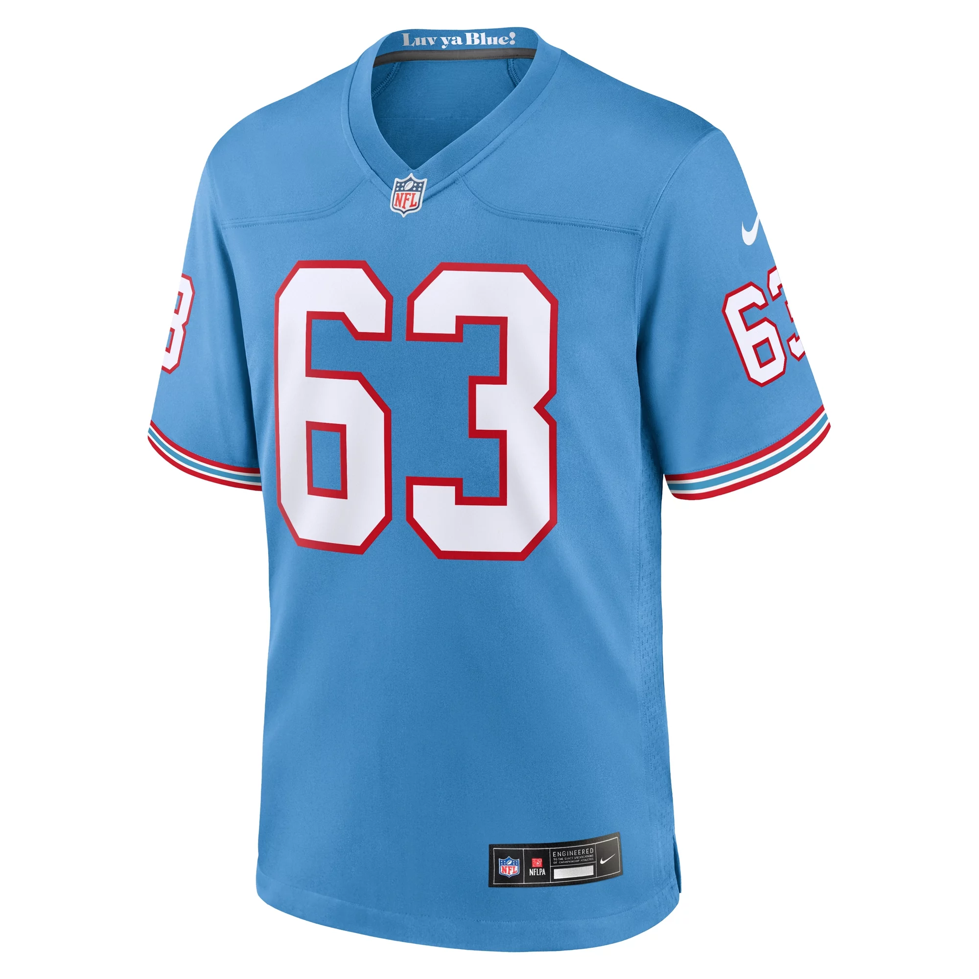 Men's Nike Mike Munchak Light Blue Tennessee Titans Oilers Throwback Retired Player Game Jersey