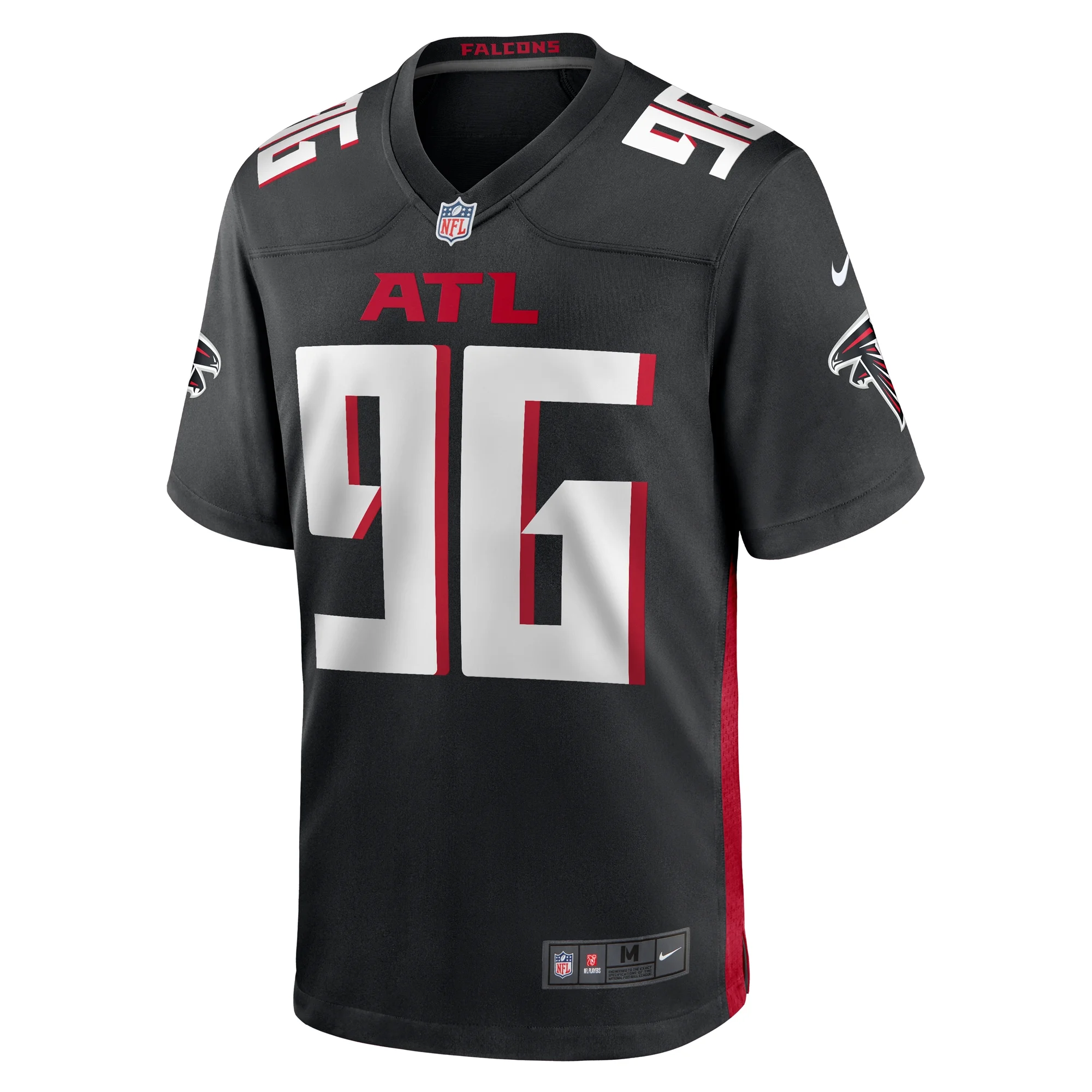 Men's Nike Zach Harrison Black Atlanta Falcons Team Game Jersey