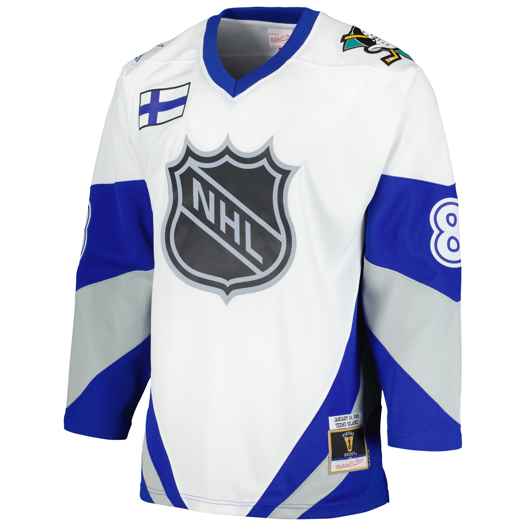 Teemu Selanne Mitchell & Ness  1999 NHL All-Star Game Blue Line Player Jersey - White
