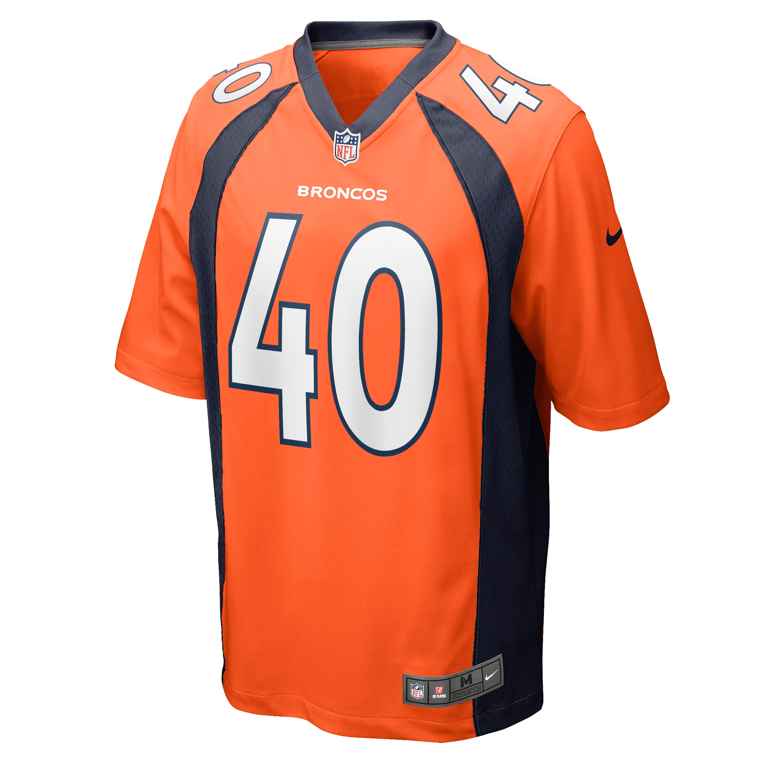 Men's Nike Justin Strnad Orange Denver Broncos Game Jersey
