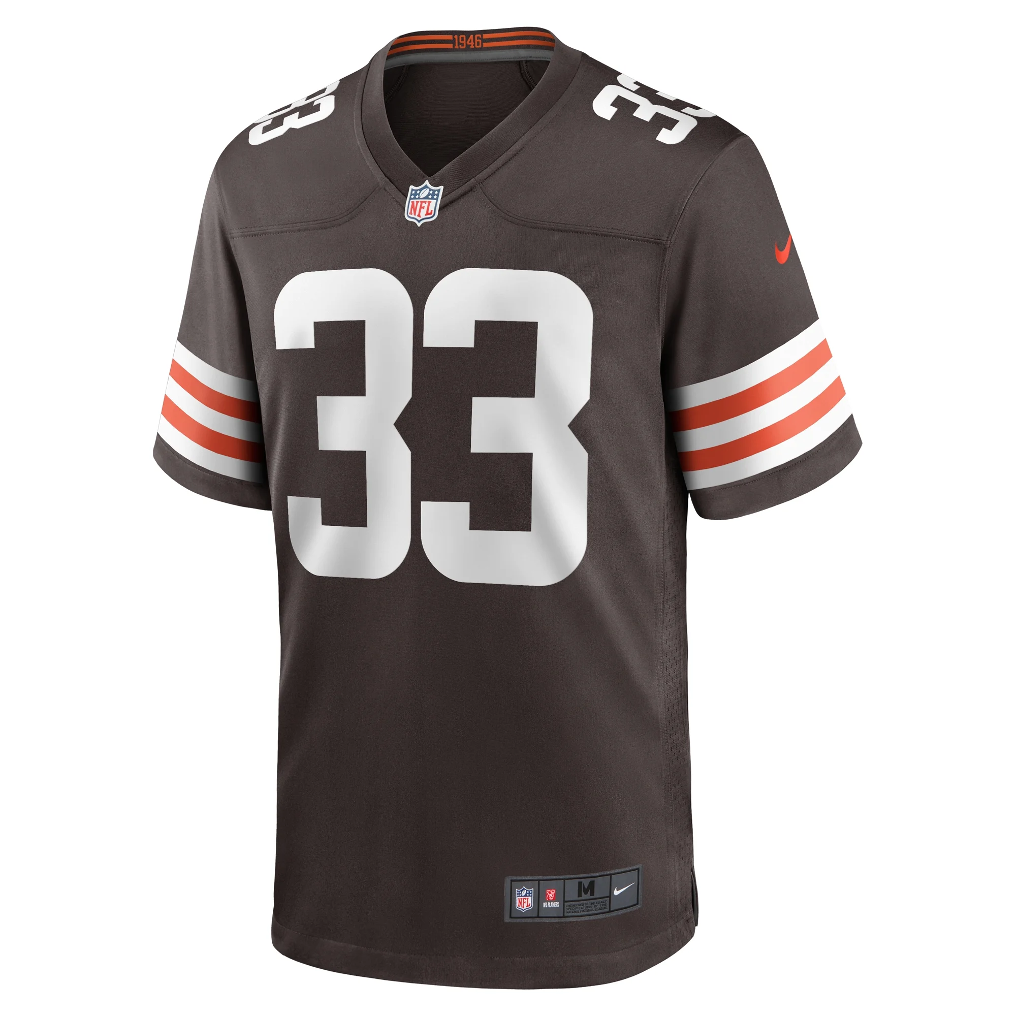 Men's Nike Ronnie Hickman Brown Cleveland Browns Team Game Jersey