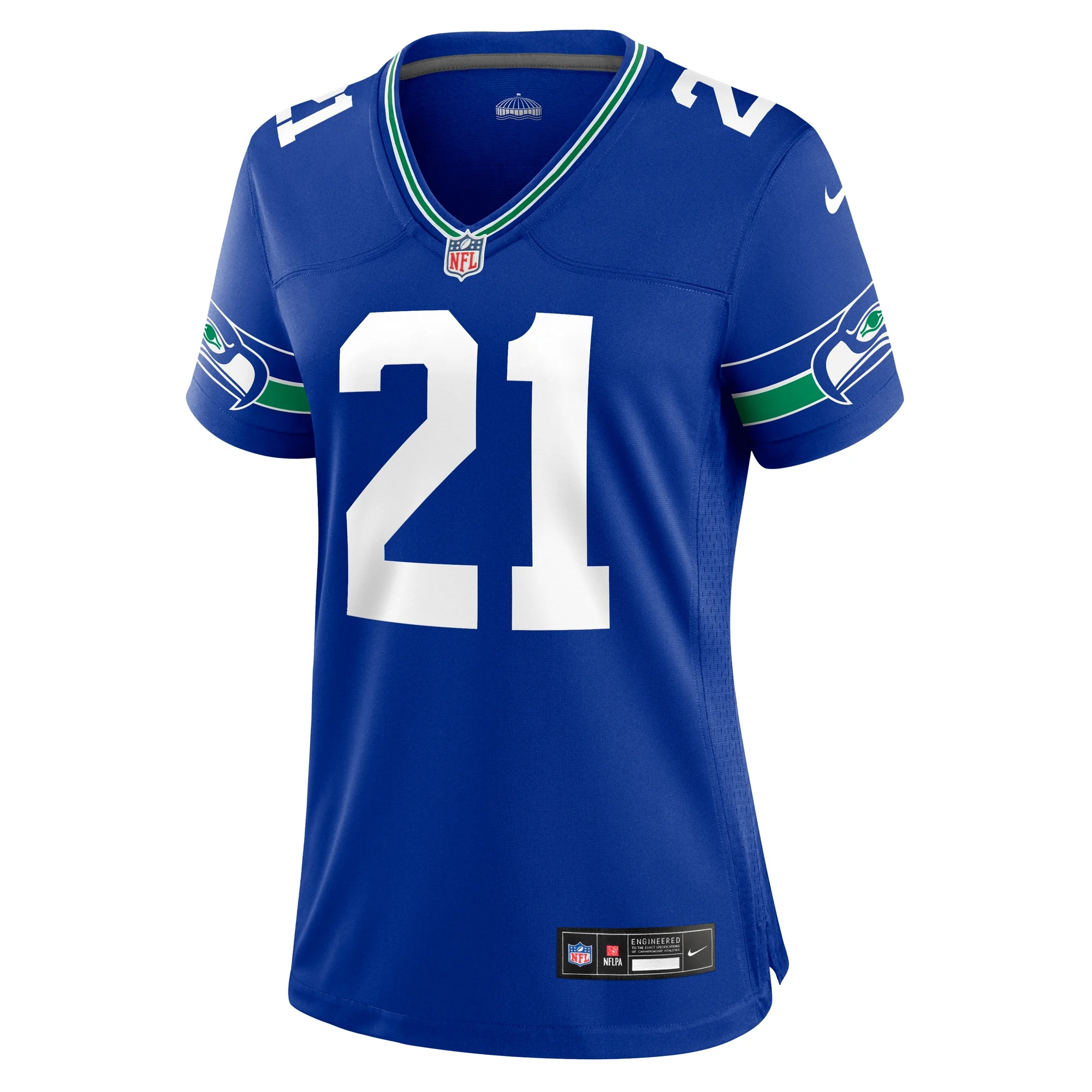 Women's Nike Devon Witherspoon Royal Seattle Seahawks Throwback Player Game Jersey
