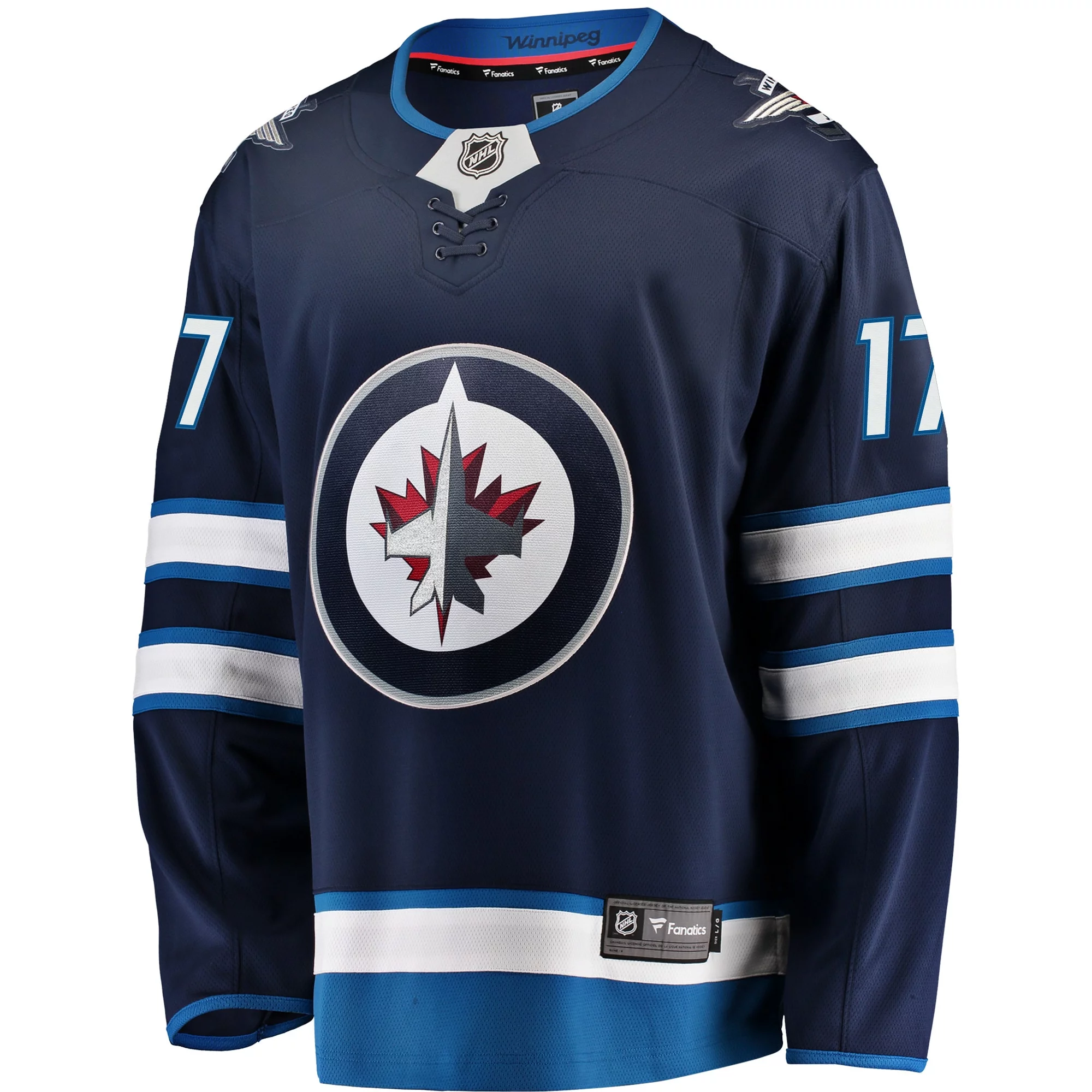 Men's Fanatics Adam Lowry Navy Winnipeg Jets Breakaway Replica Jersey
