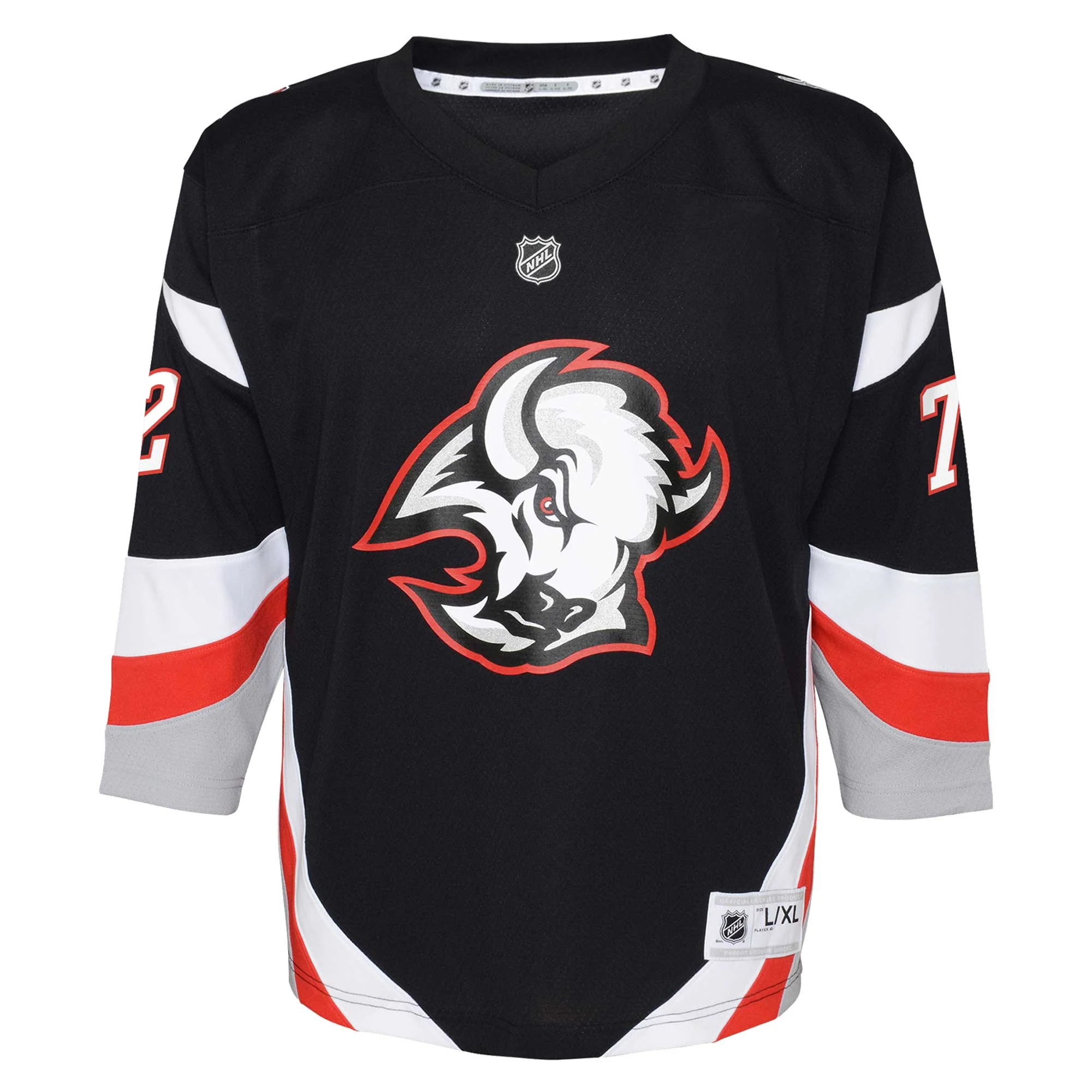 Youth Tage Thompson Black Buffalo Sabres Alternate Replica Player Jersey
