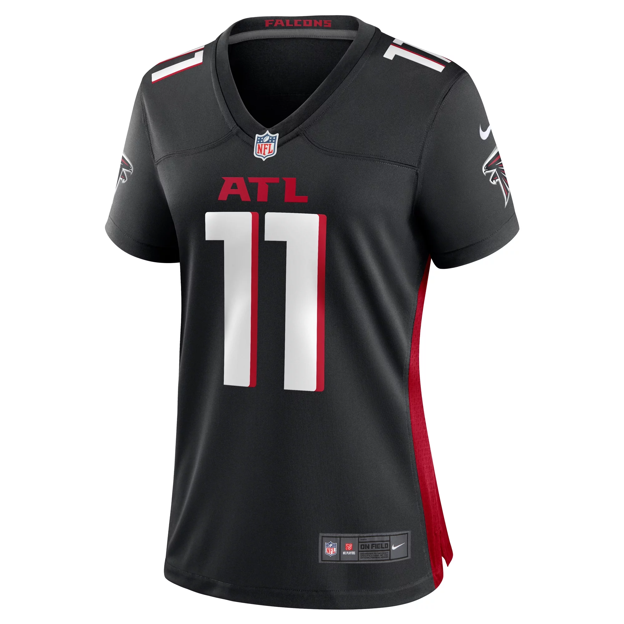 Women's Nike Logan Woodside Black Atlanta Falcons Team Game Jersey