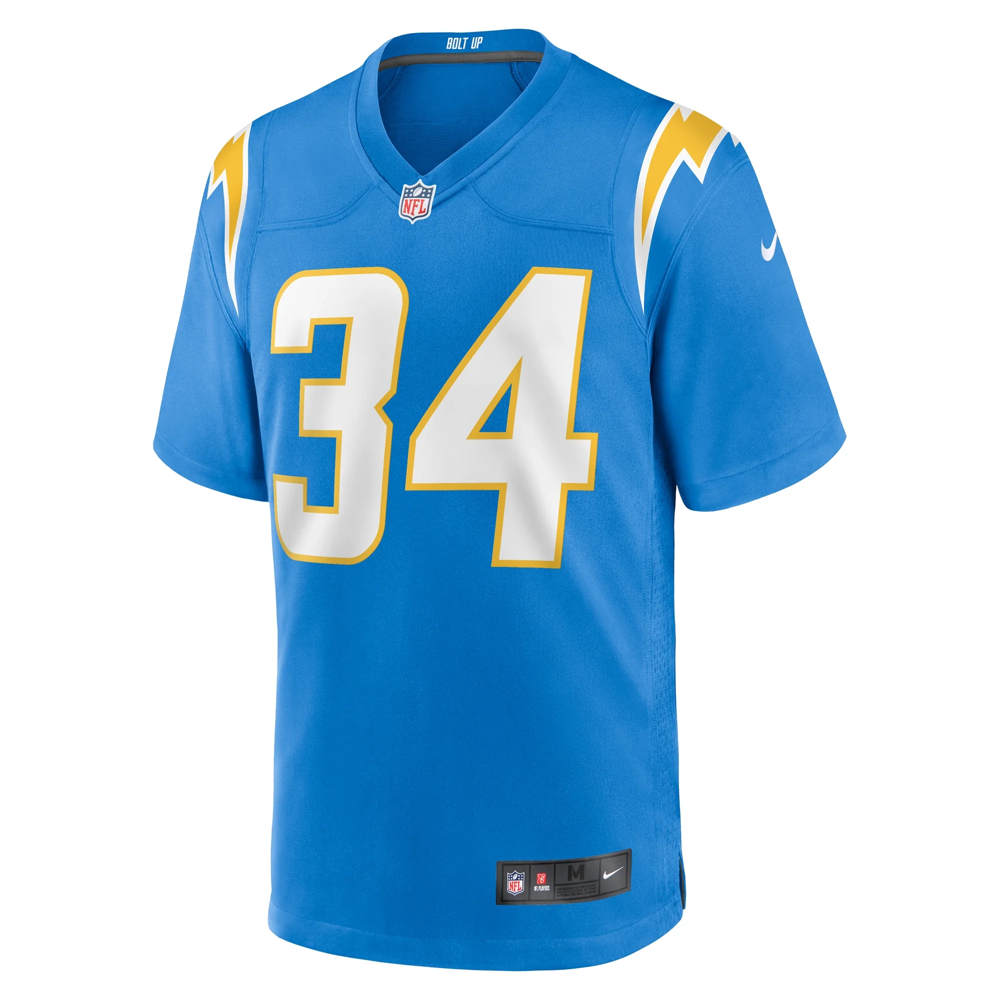 Men's Nike Jaret Patterson Powder Blue Los Angeles Chargers Team Game Jersey