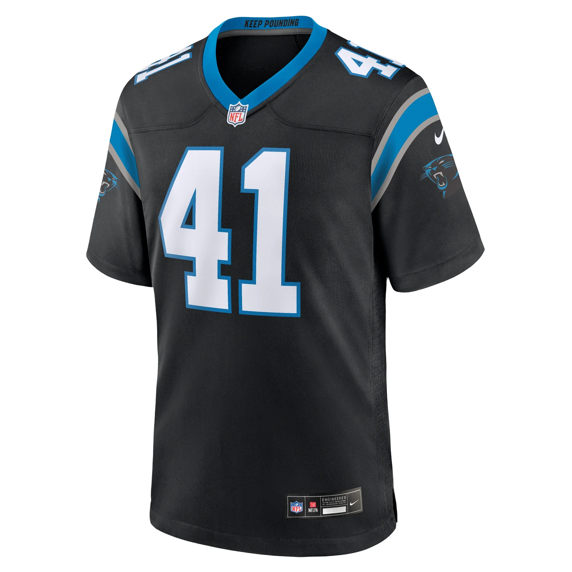 Men's Nike Matthias Farley Black Carolina Panthers Game Jersey