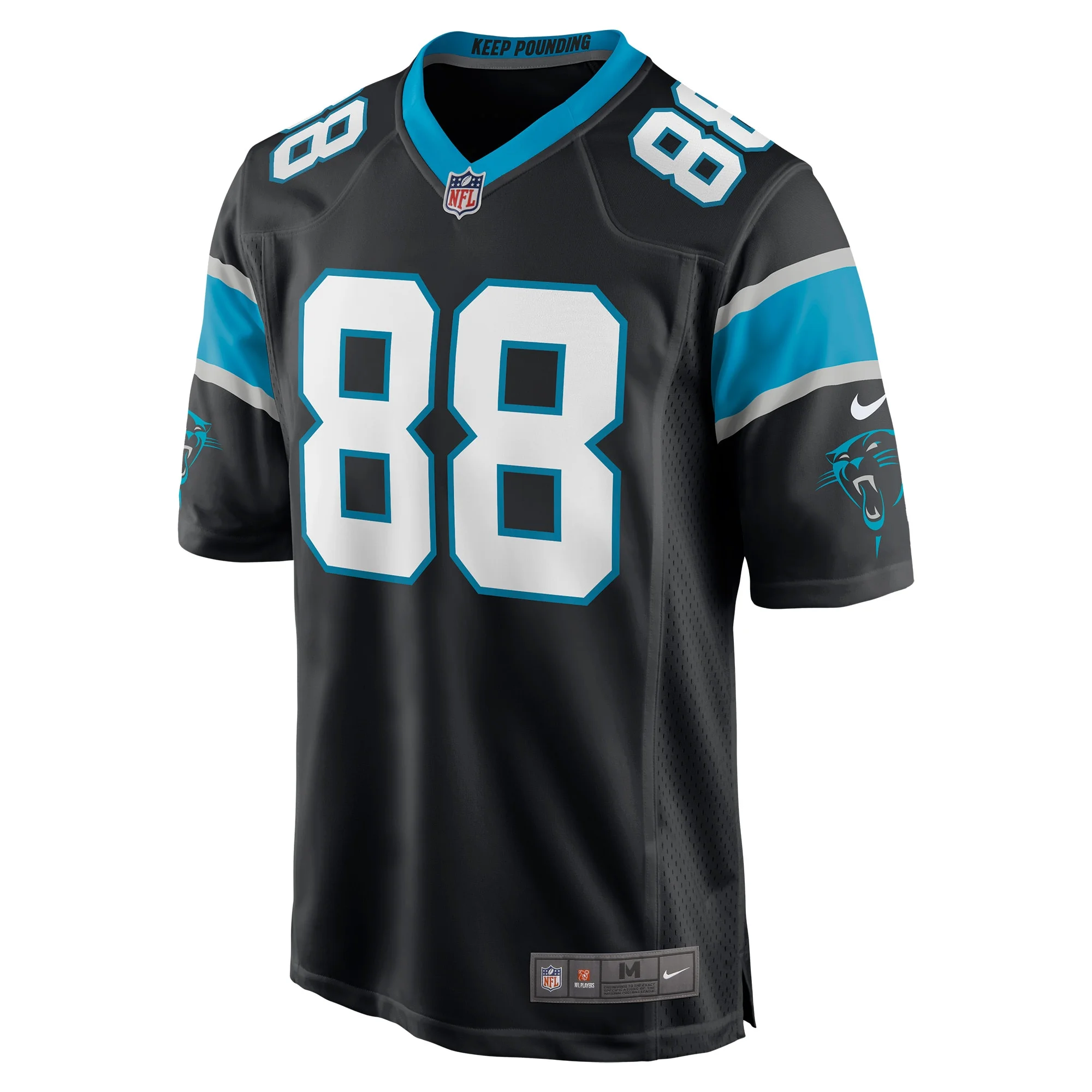 Men's Nike Terrace Marshall Jr. Black Carolina Panthers 2021 NFL Draft Pick Player Game Jersey