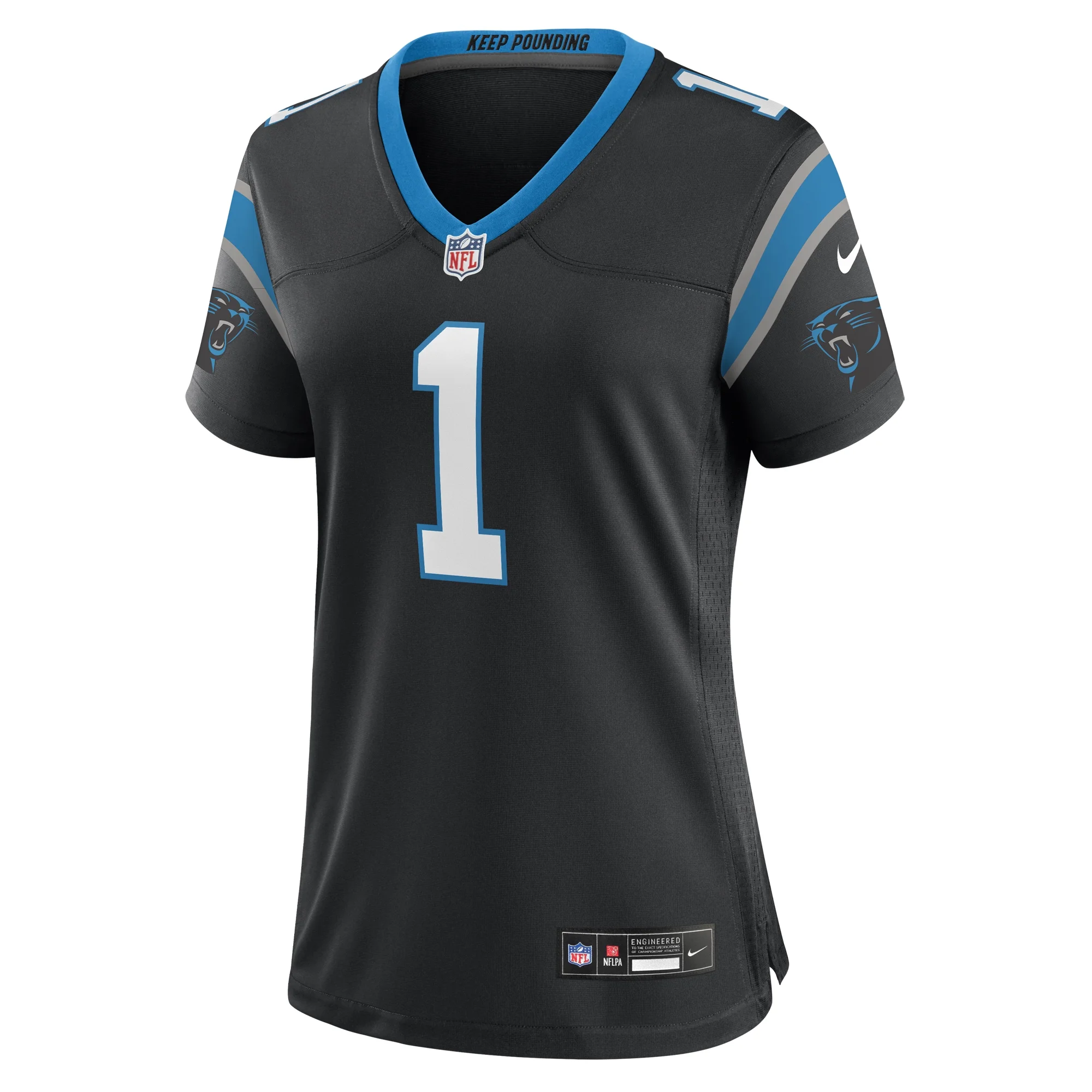 Women's Nike Number 1 Mom Black Carolina Panthers Game Jersey