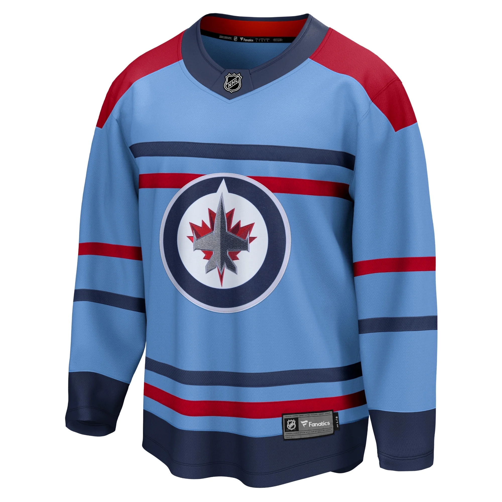 Men's Fanatics Light Blue Winnipeg Jets Anniversary Premier Breakaway Jersey