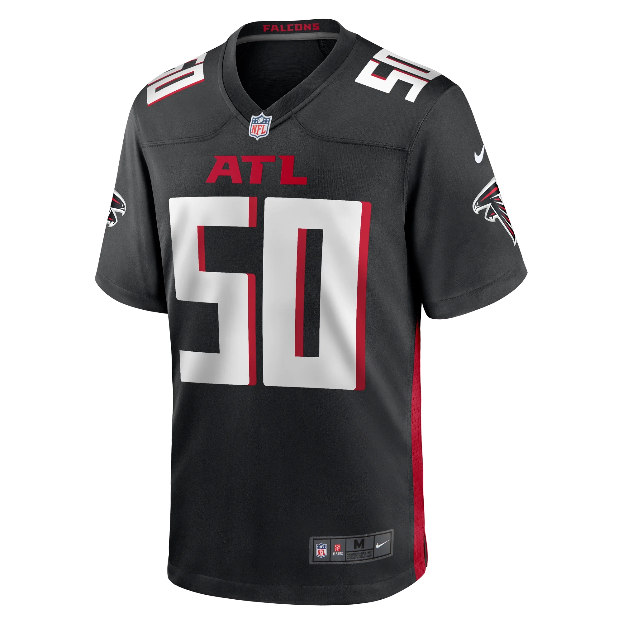 Men's Nike Tae Davis Black Atlanta Falcons Team Game Jersey