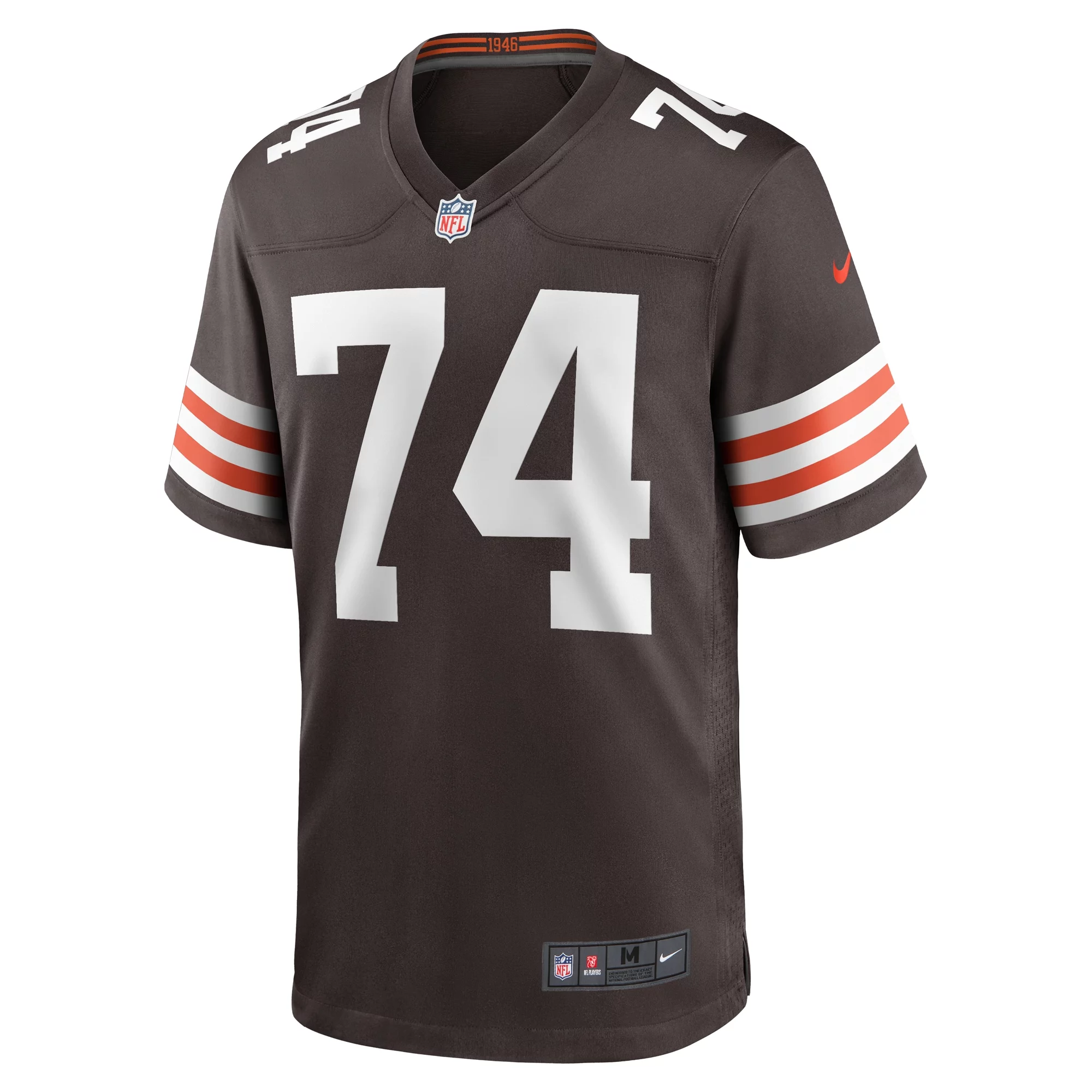 Men's Nike Alex Leatherwood Brown Cleveland Browns Team Game Jersey