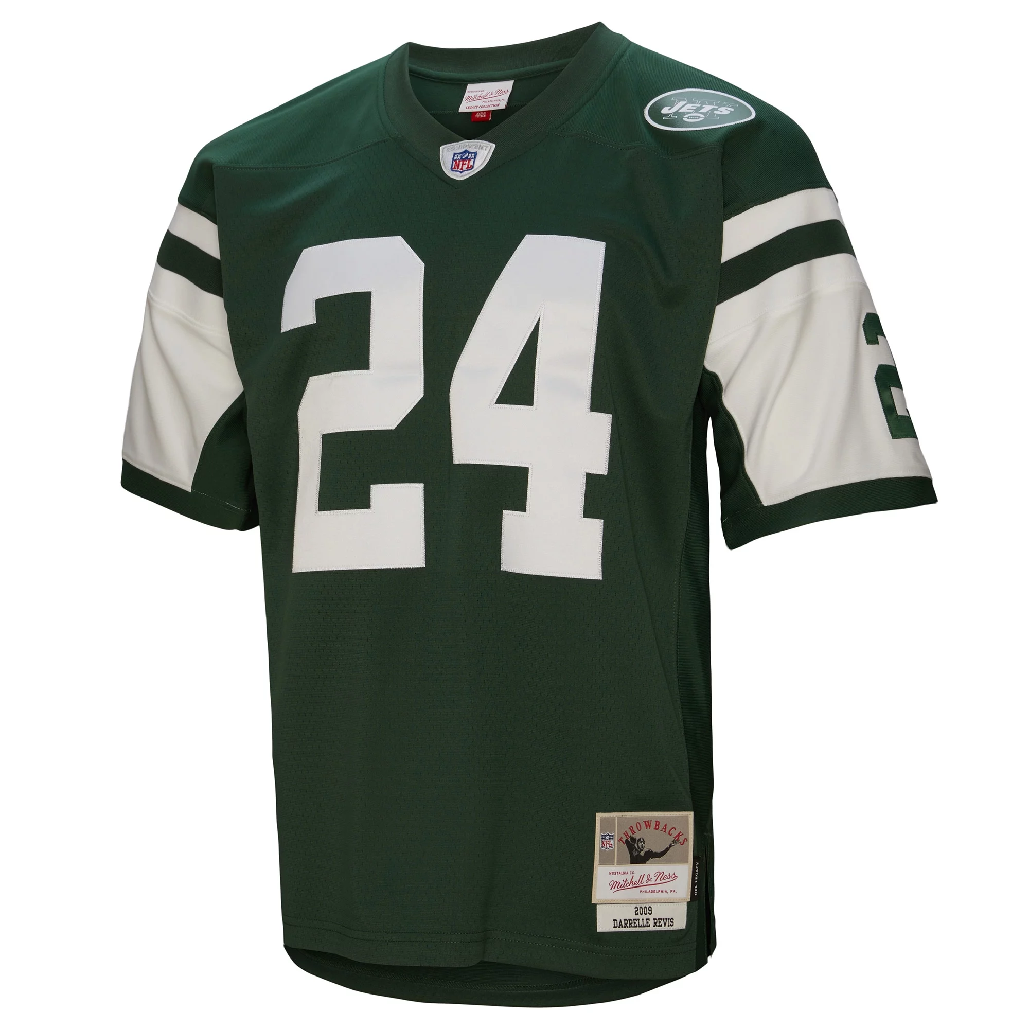 Men's Mitchell & Ness Darrelle Revis Green New York Jets Legacy Replica Jersey