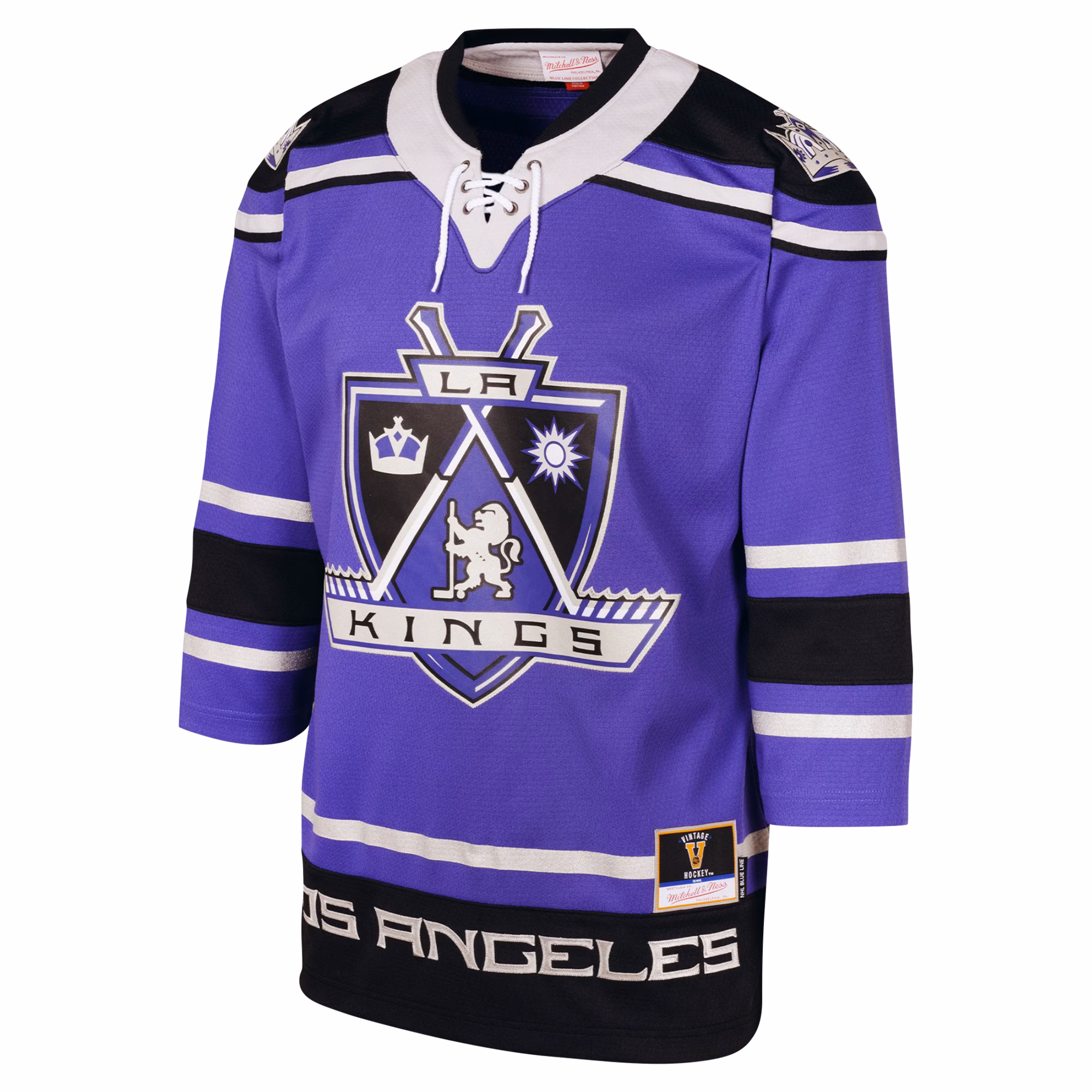 Los Angeles Kings Mitchell & Ness Youth 2002 Blue Line Jersey - Purple