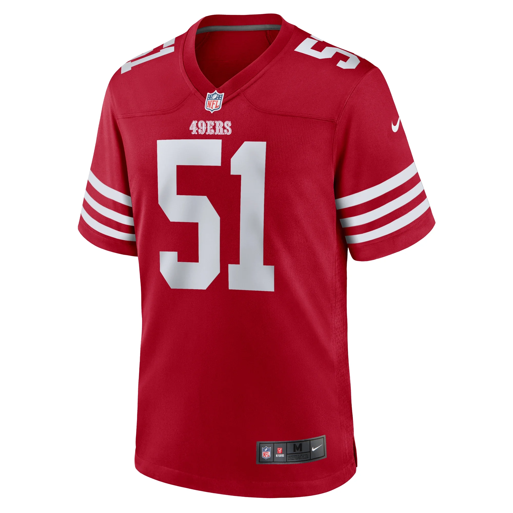 Men's Nike Robert Beal Jr Scarlet San Francisco 49ers Game Jersey