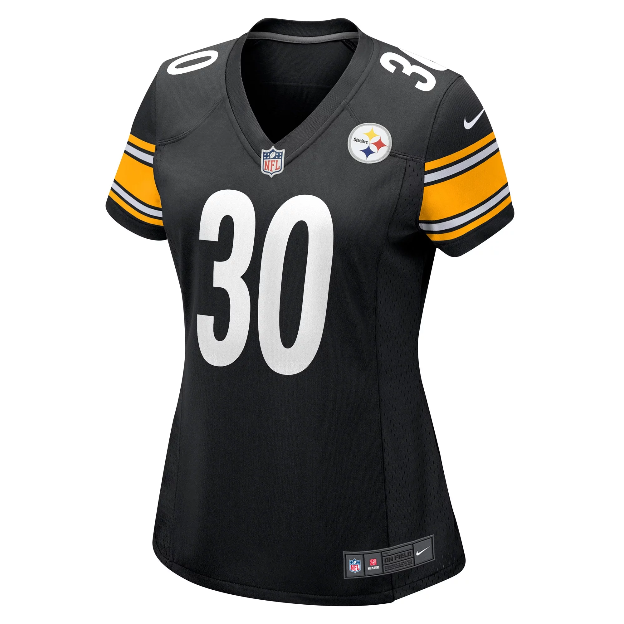 Women's Nike Jaylen Warren Black Pittsburgh Steelers Game Player Jersey
