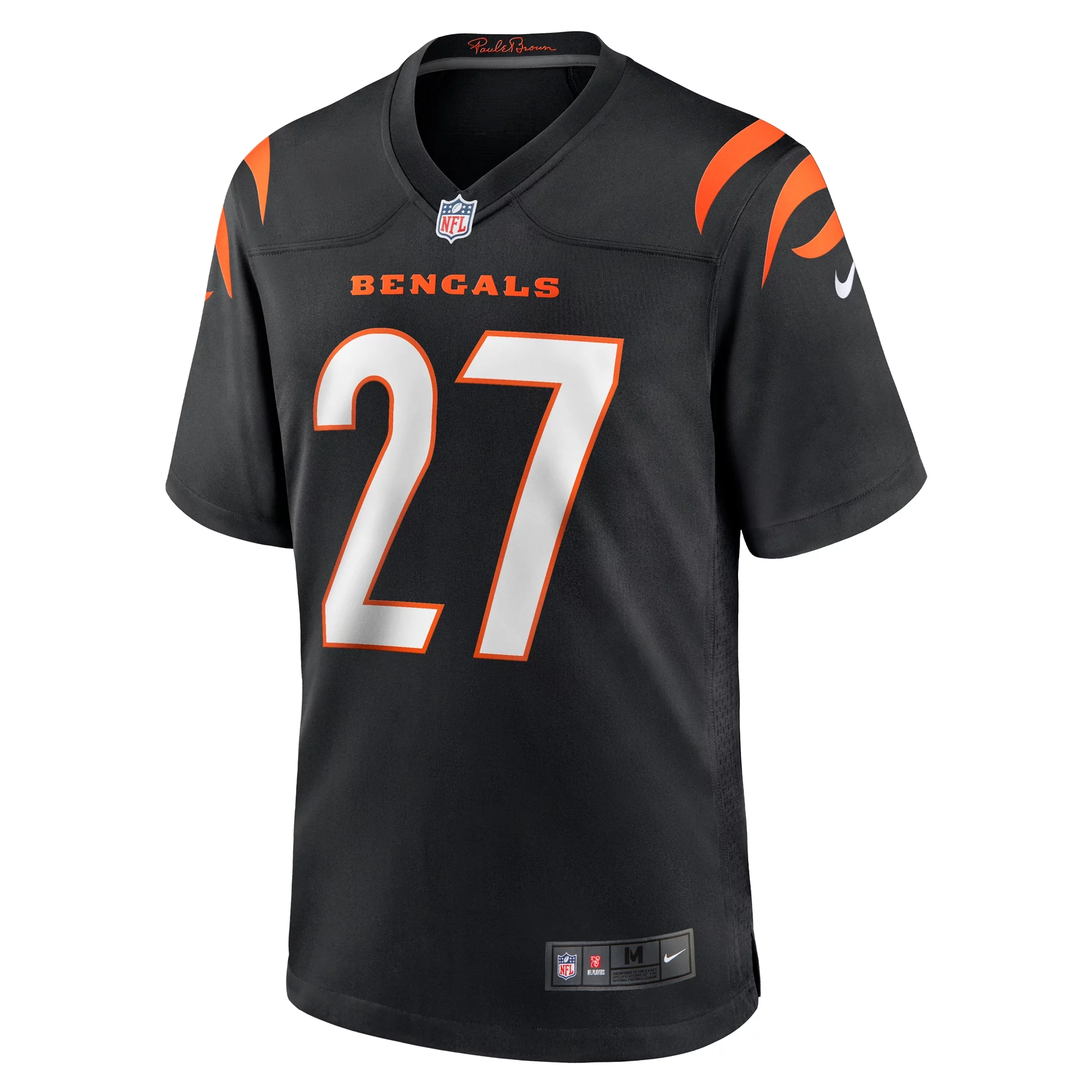 Men's Nike Jordan Battle Black Cincinnati Bengals Team Game Jersey