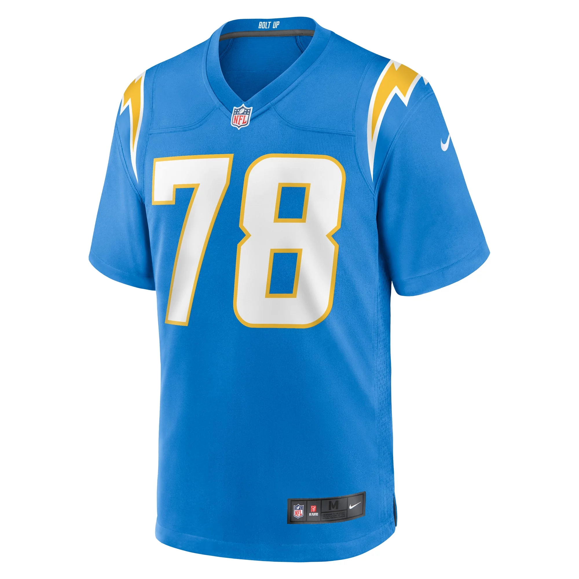 Men's Nike Zack Bailey Powder Blue Los Angeles Chargers Player Game Jersey